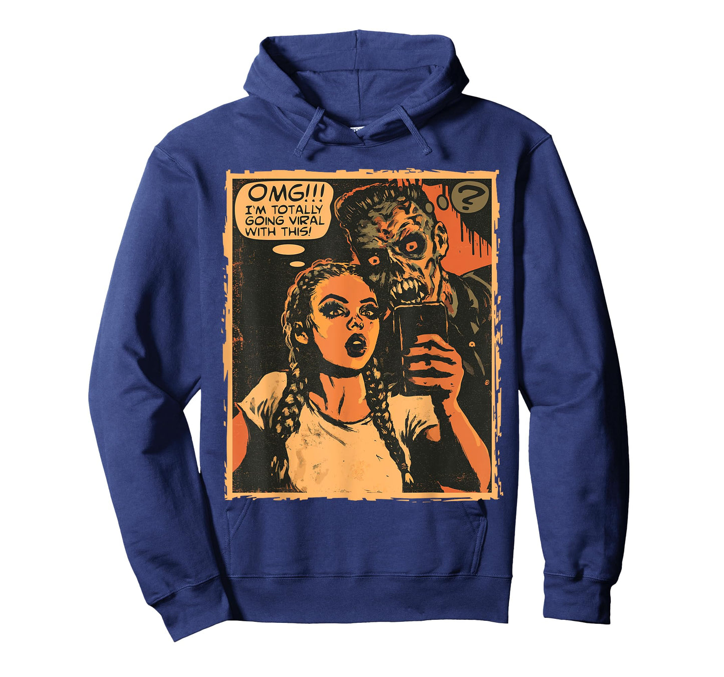 Zombie Selfie Viral Comic Horror Artwork for Halloween T-Shirt