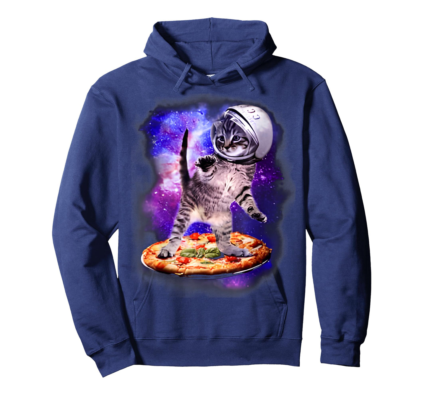 Silly Cat Flying A Pizza Astronaut Kitten Space & FUNNY Cats T-Shirt