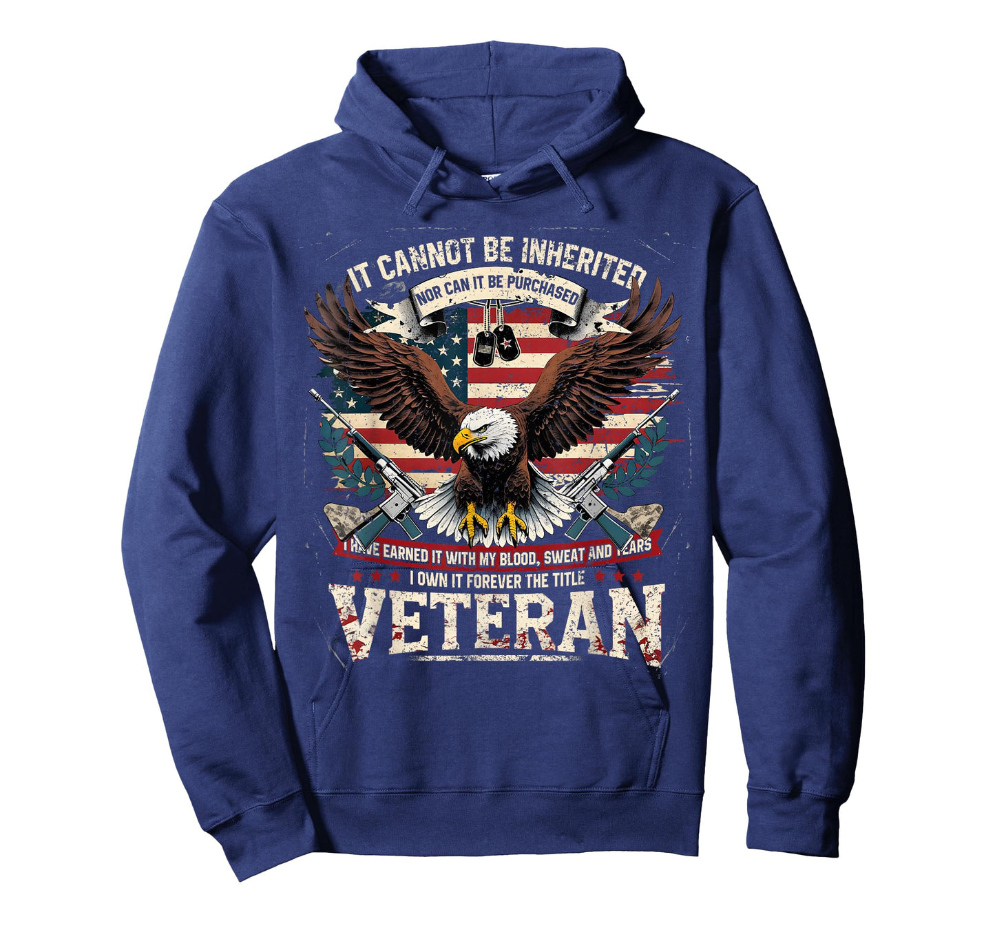 Veteran Blood Sweat Tears Eagle Military Pride Tee T-Shirt