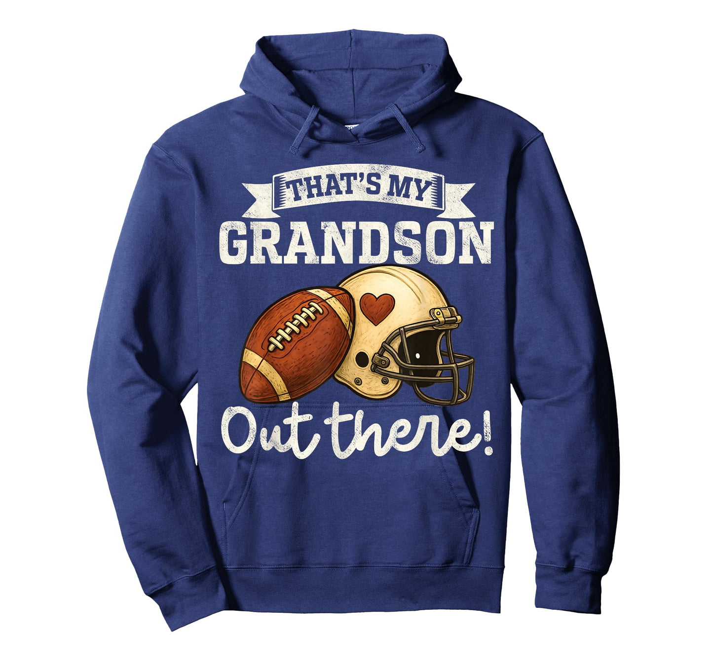 That's My Grandson Out There Funny Football Grandpa Grandma T-Shirt