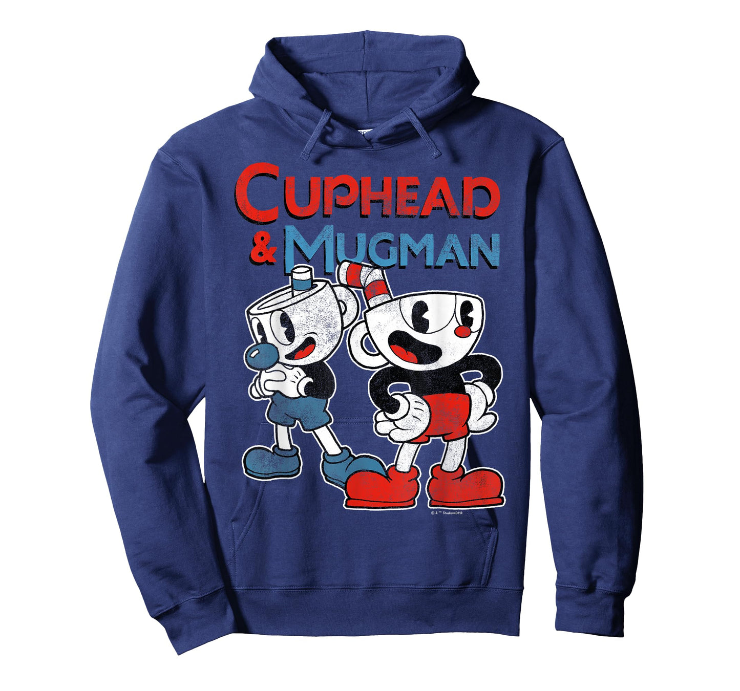 Cuphead & Mugman Black Classic Fit T-Shirt - Adult Crew Neck Short Sleeve