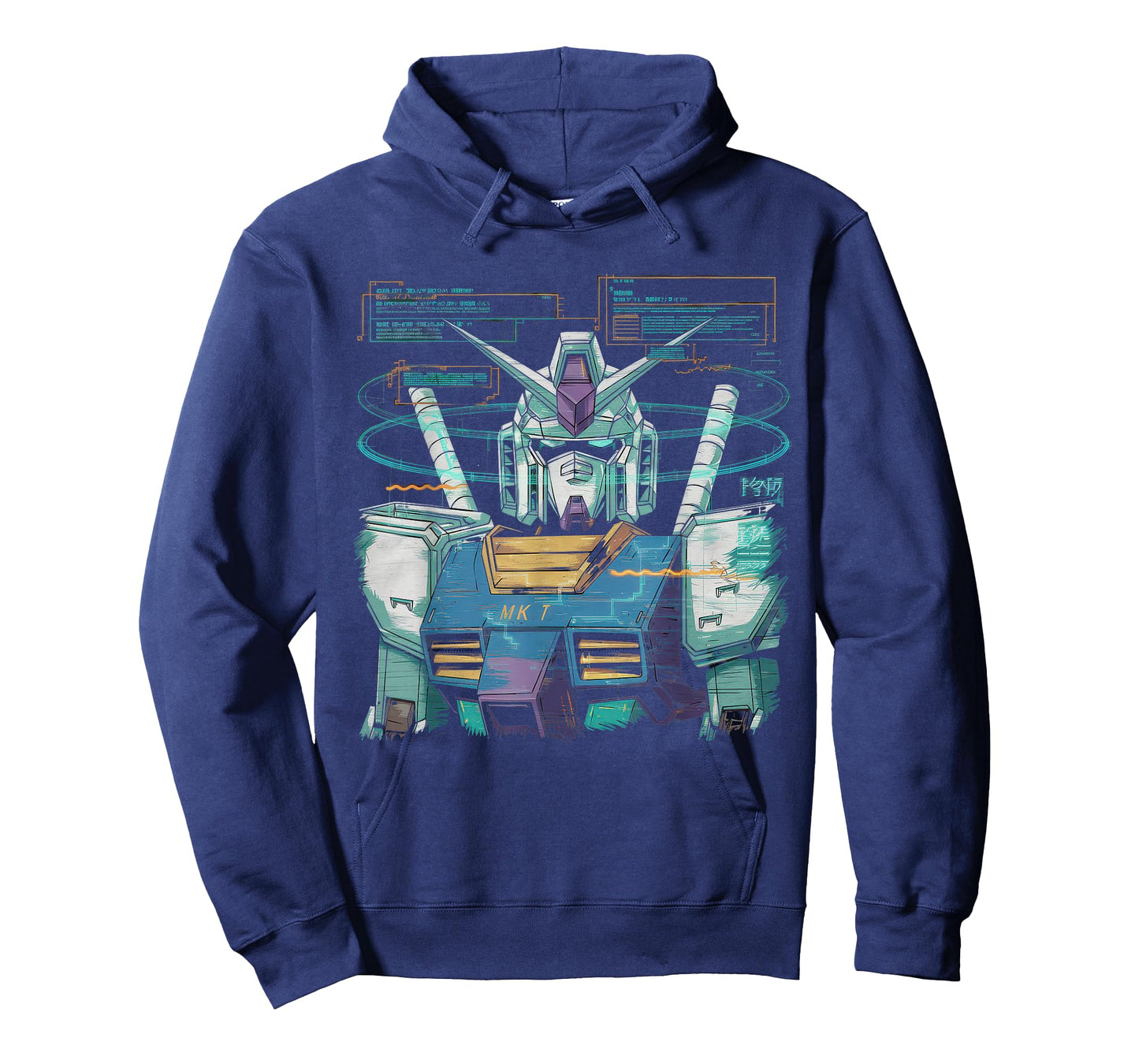Mecha Tshirt Japanese Mecha Robot Head Anime Art Ukiyo-E T-Shirt