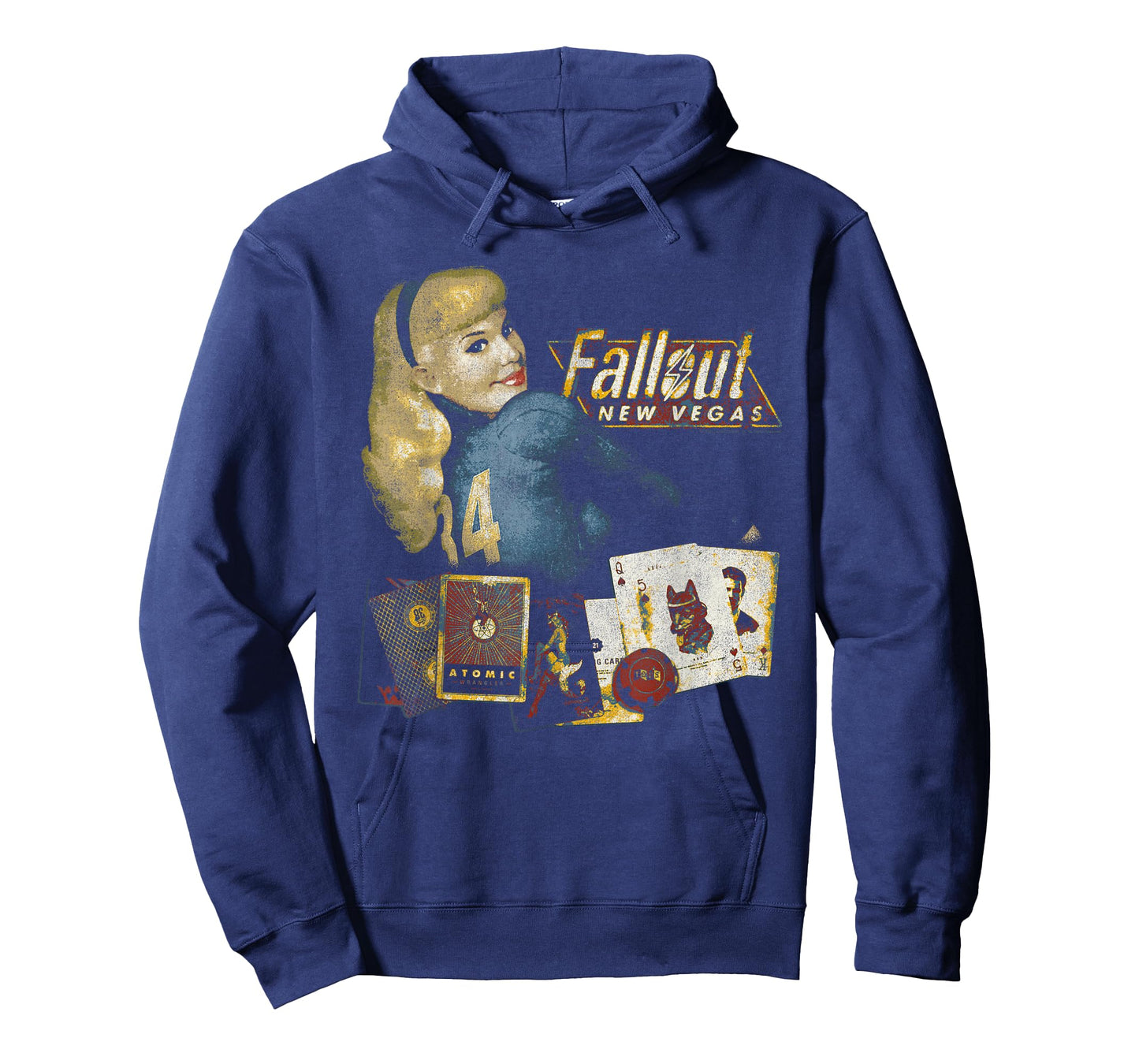 Fallout New Vegas Vintage Distressed Pinup Casino Video Game T-Shirt