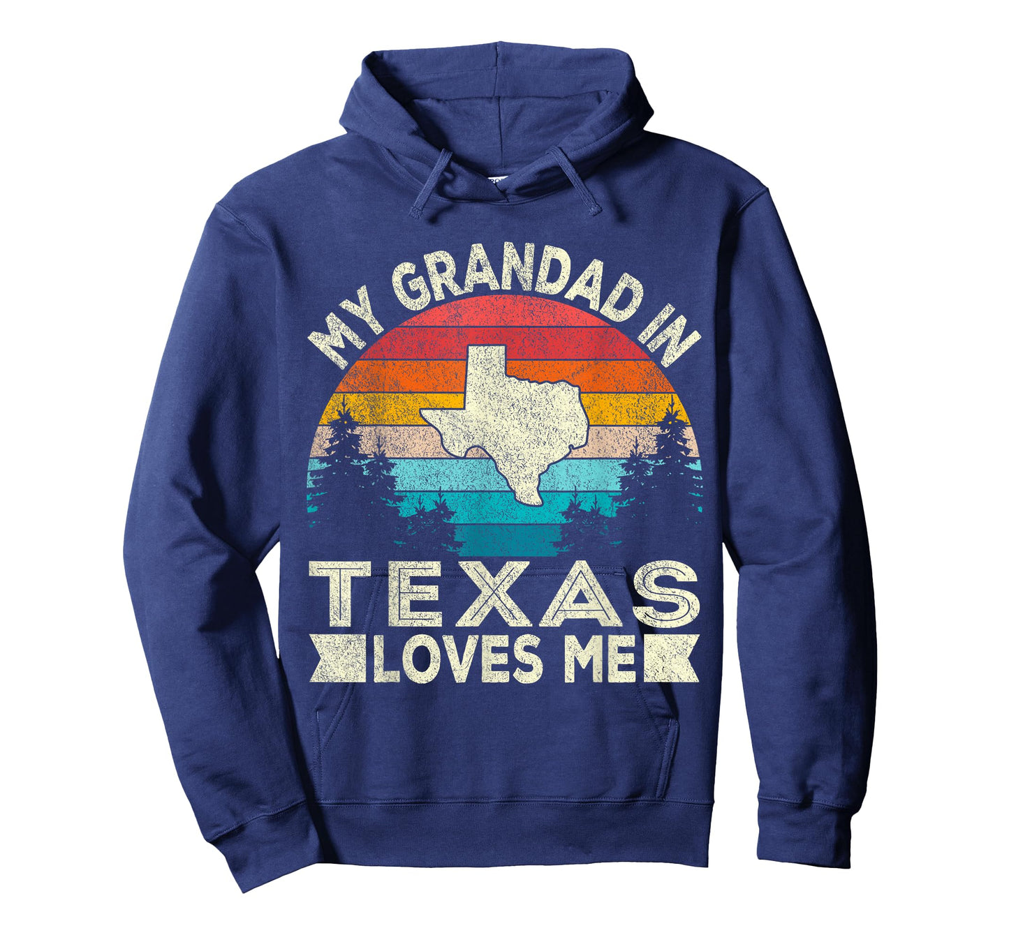 My Grandad In Texas Loves Me Retro Texas Grandpa T-Shirt