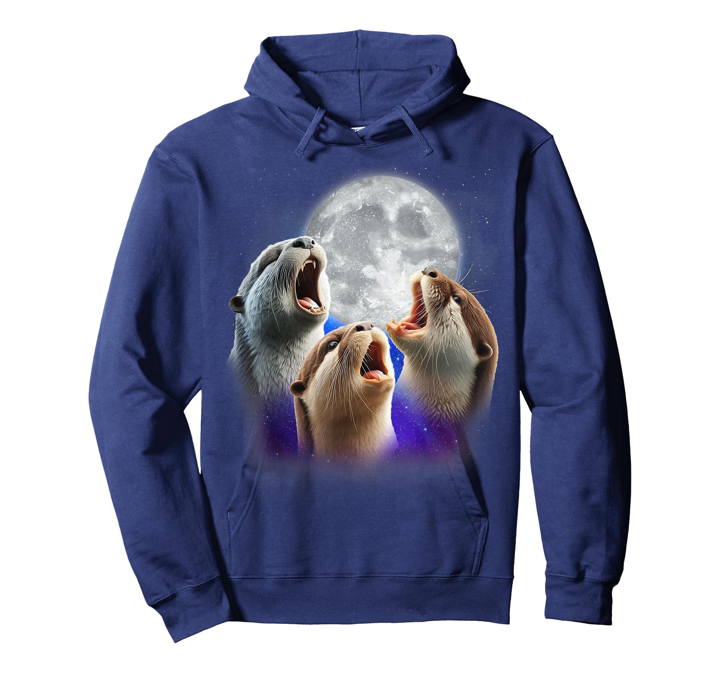 3 Otters Howling At The Moon Funny Sea Otter Animal Lover T-Shirt