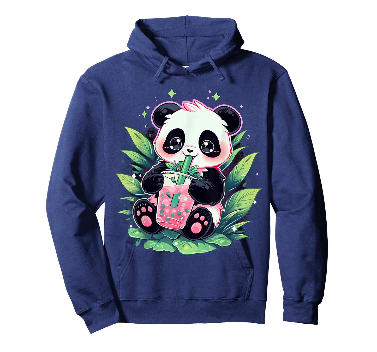 cute panda drinking bubble tea milk anime kawaii T-Shirt