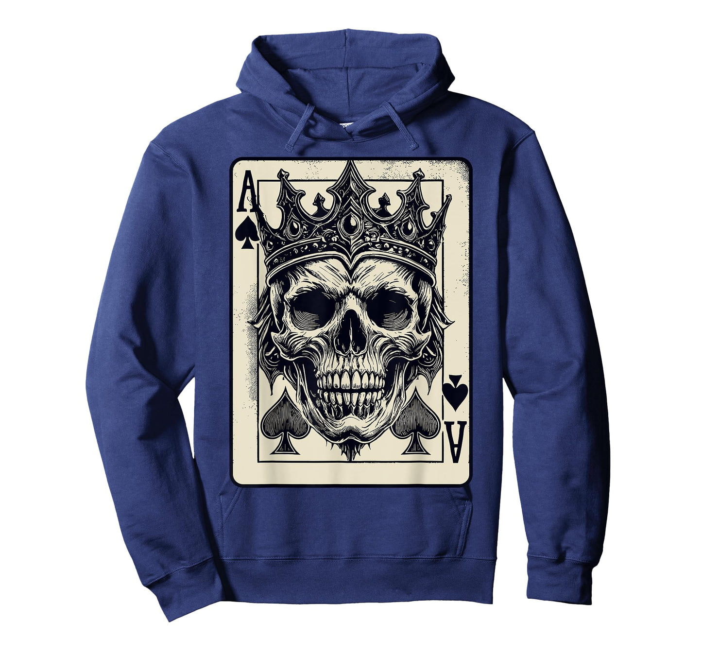 Goth Punk skull Ace Of Spades Card Gambler Skeleton T-Shirt