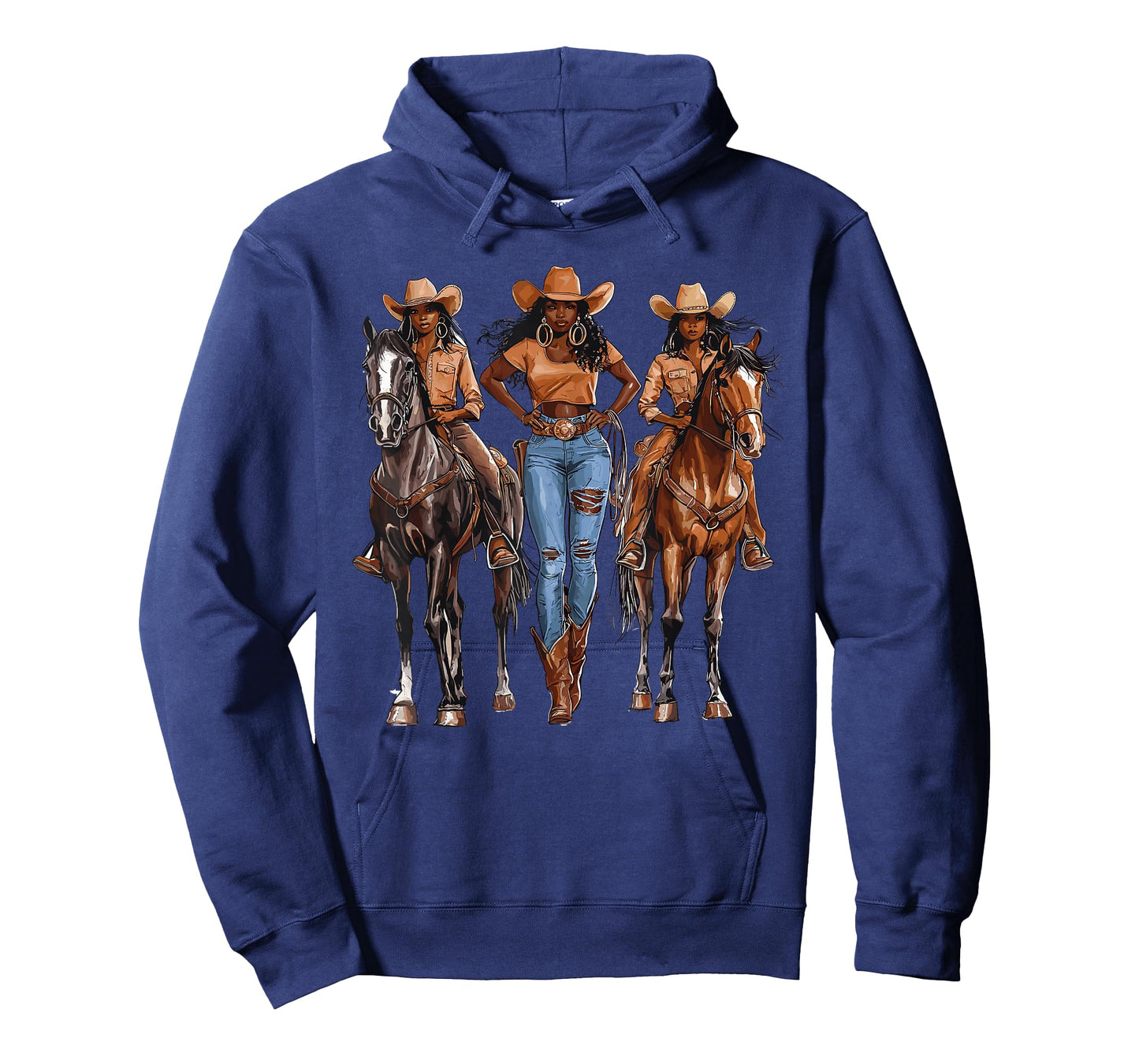 Black African American Cowgirl Western Country Texas Rodeo T-Shirt