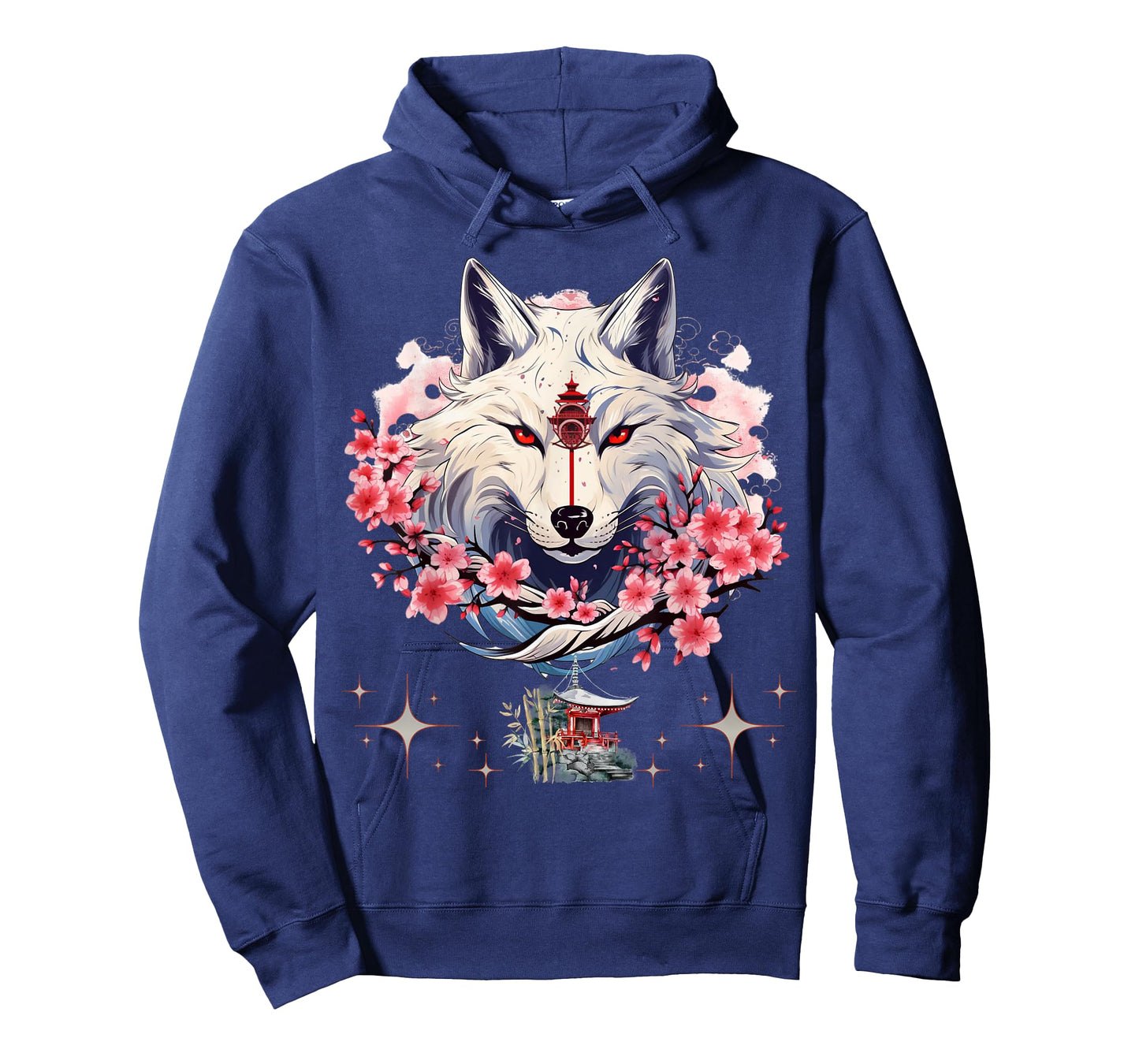Okami Wolf Japanese Anime Kawaii Blossom Cherry Flower T-Shirt