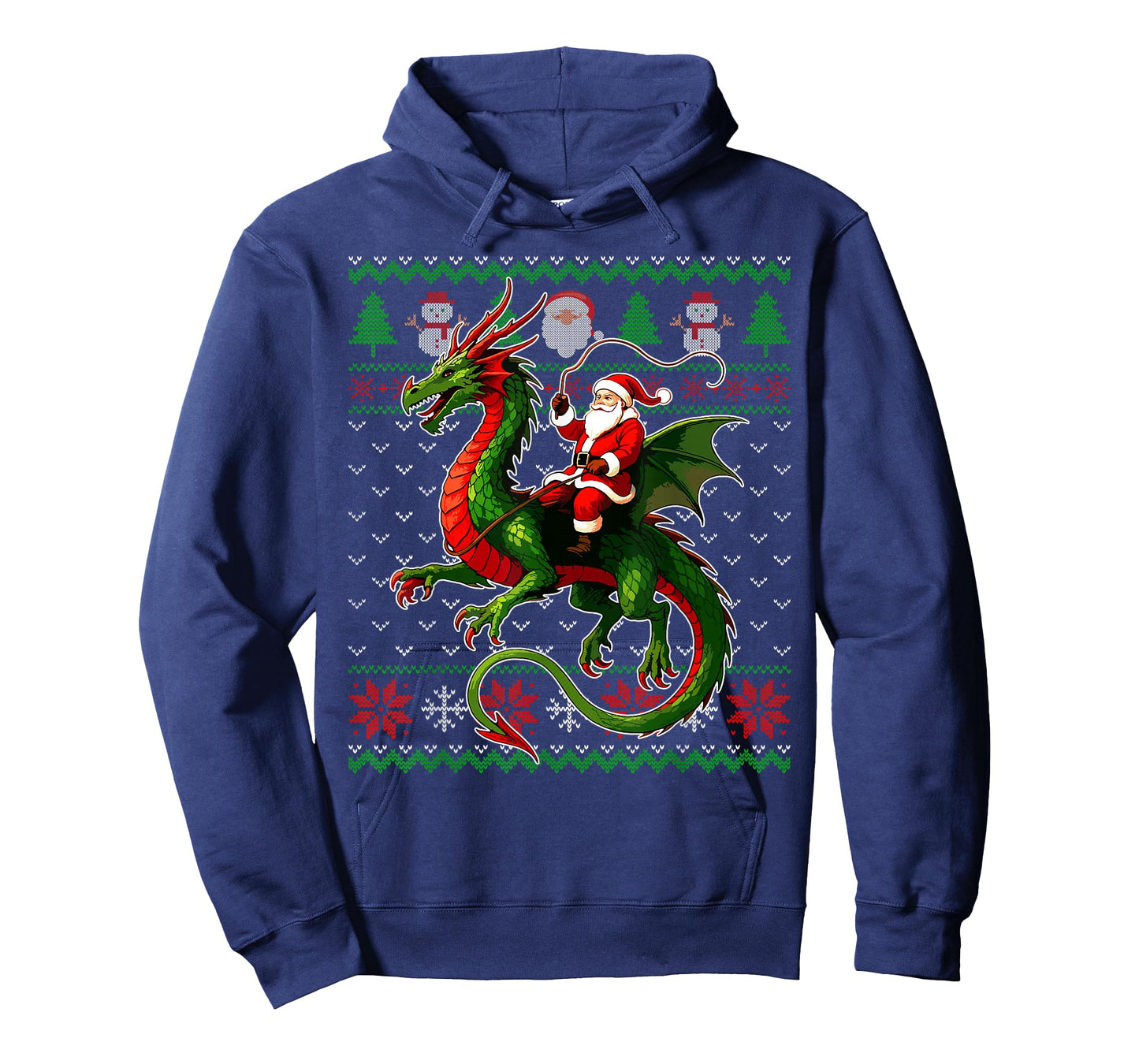 Santa Riding Dragon Ugly Christmas Sweater Xmas Kids Boys T-Shirt