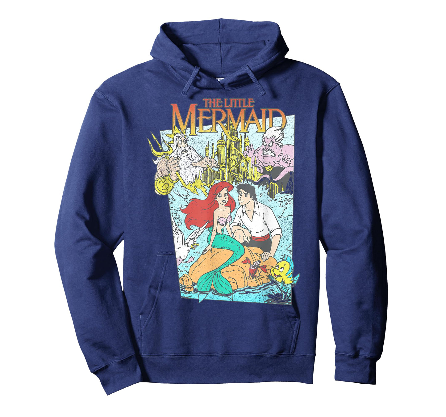 Disney The Little Mermaid Vintage Retro Movie Cover Graphic T-Shirt