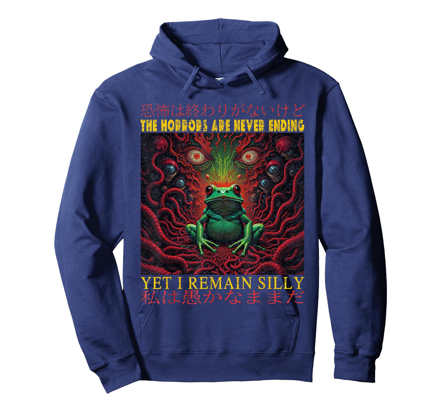 Horrors Are Never Ending Yet I Remain Silly Japanese Frog T-Shirt