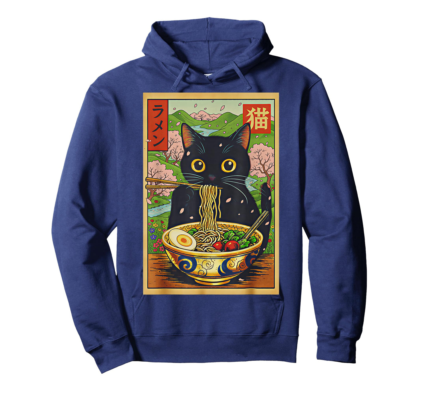 Cute Ramen Cat Nature Flowers Noodle Anime T-Shirt