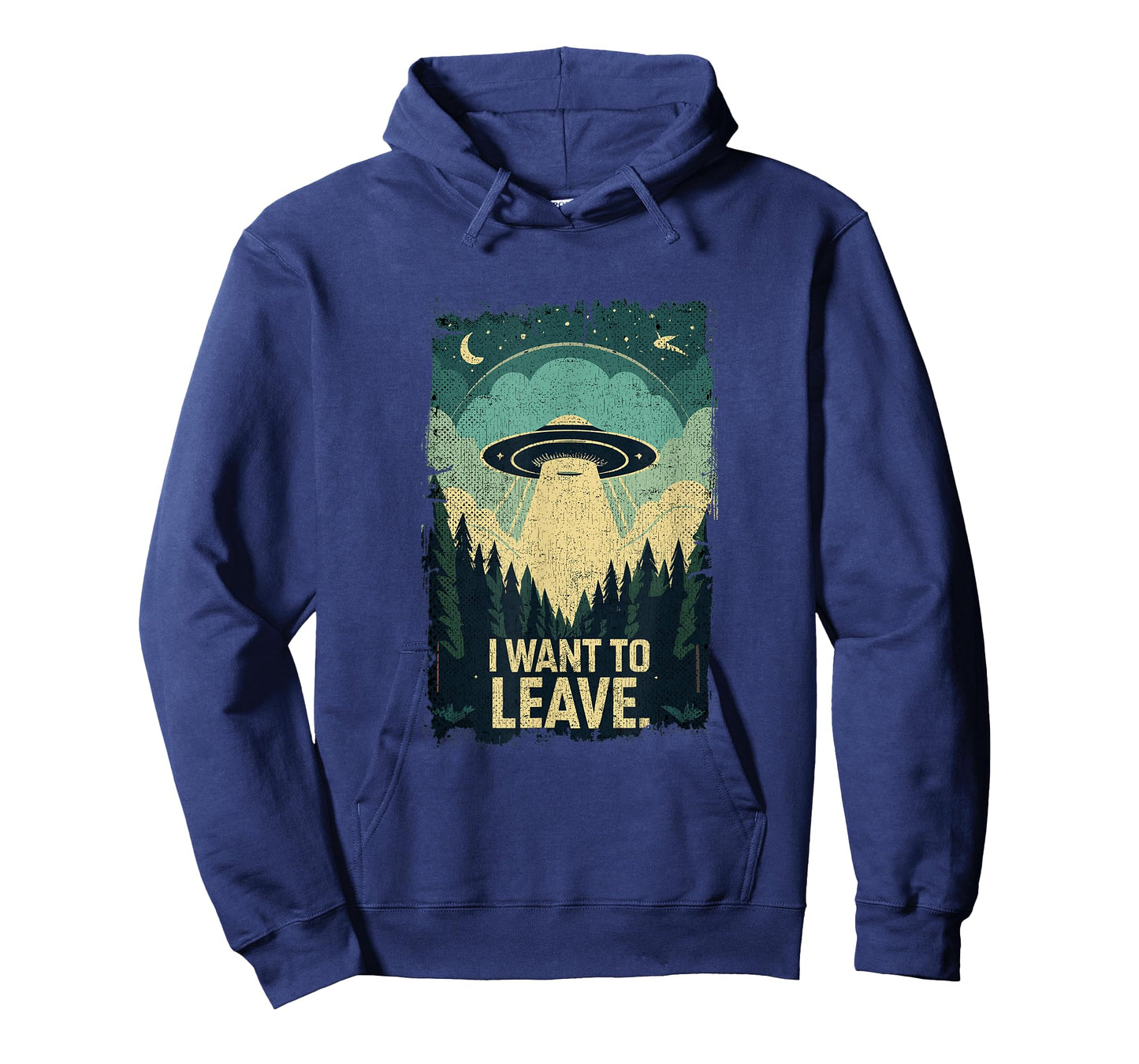 Funny UFO Sci-Fi Gifts For Alien Believers I Want To Leave Science Fiction Extraterrestrial UFO T-Shirt