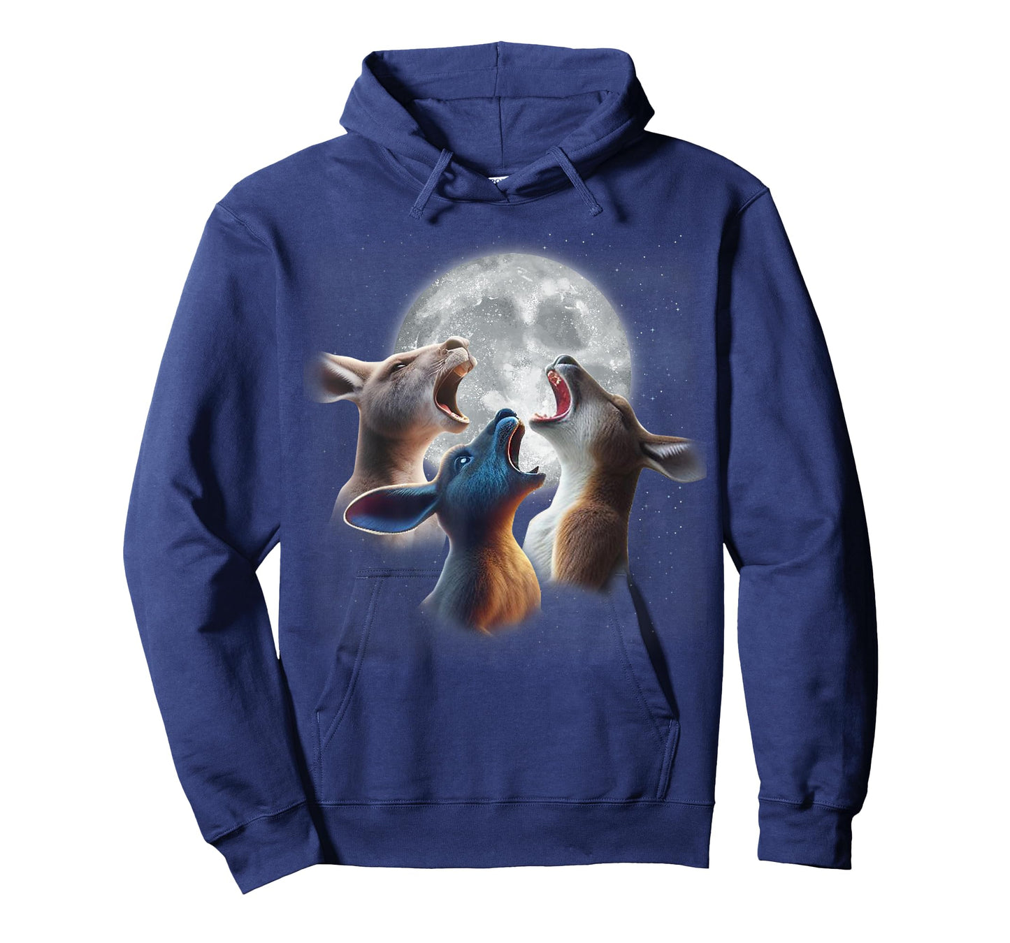 3 Kangaroos Howling At The Moon Funny Australian Kangaroo T-Shirt