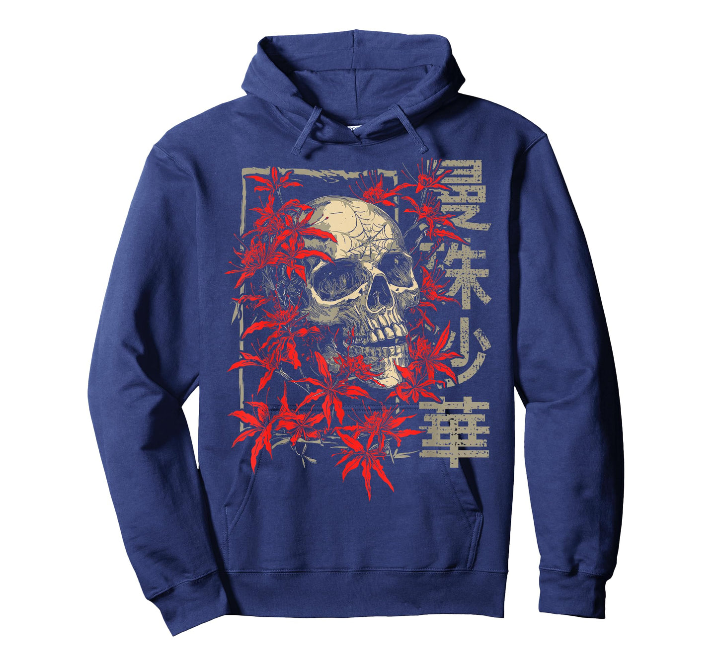 Red Spider Lily Flower Skull Skeleton Japanese Anime Otaku T-Shirt