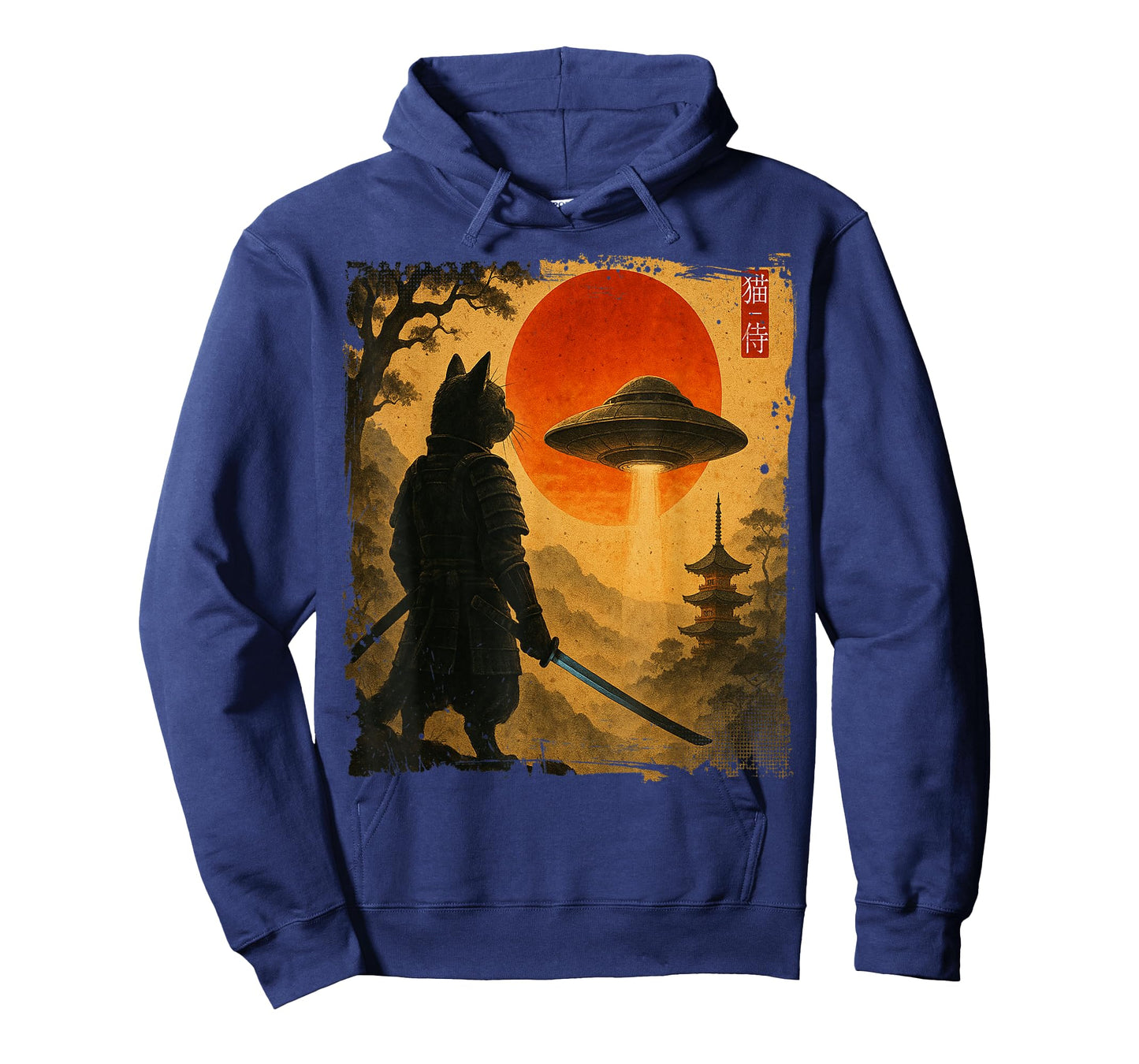 Cat Ninja Alien Vintage Japanese Art Samurai Ukiyo-e Cat T-Shirt