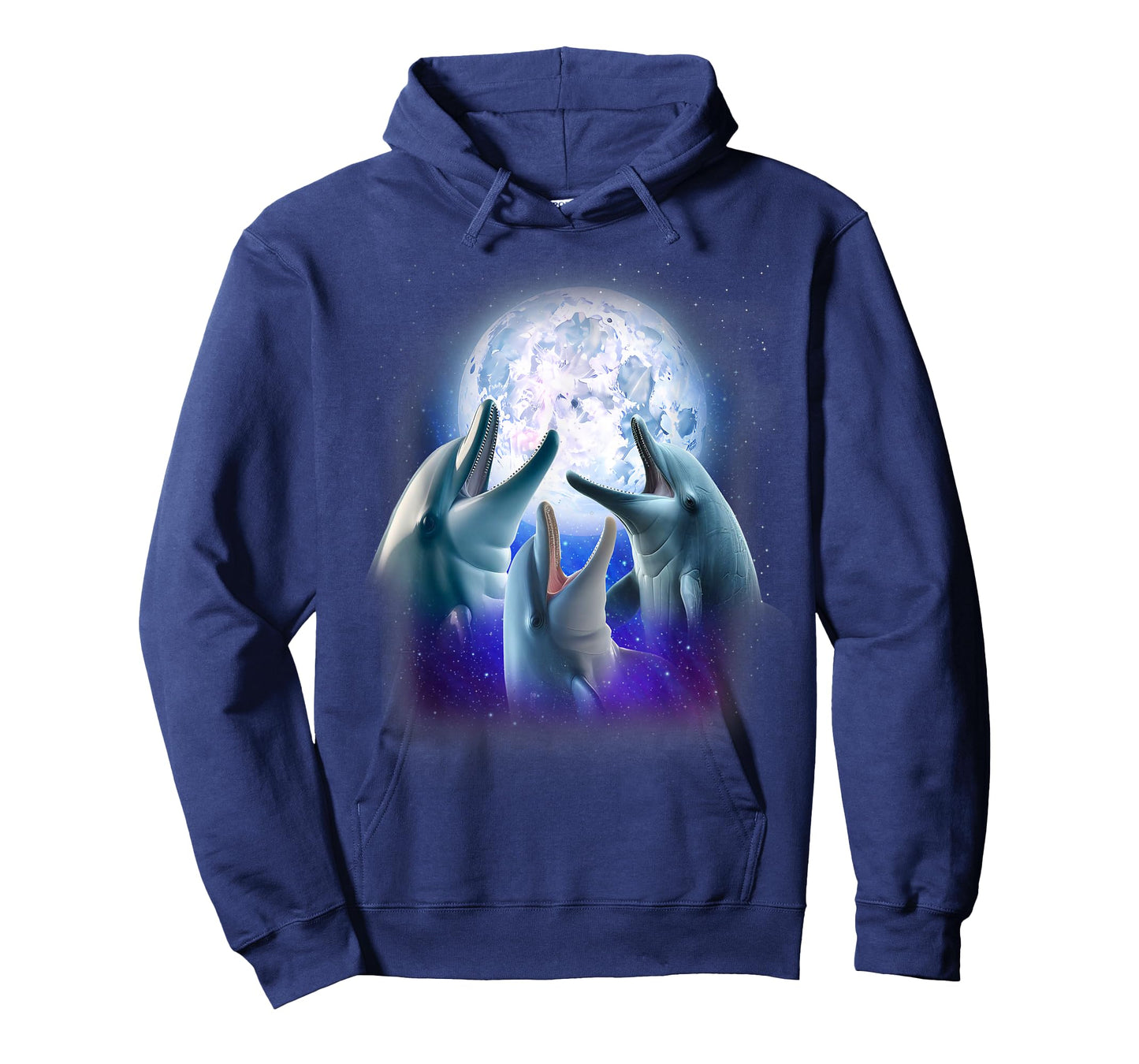 3 Dolphins Howling At The Moon Funny Dolphin Lover Aquarist T-Shirt