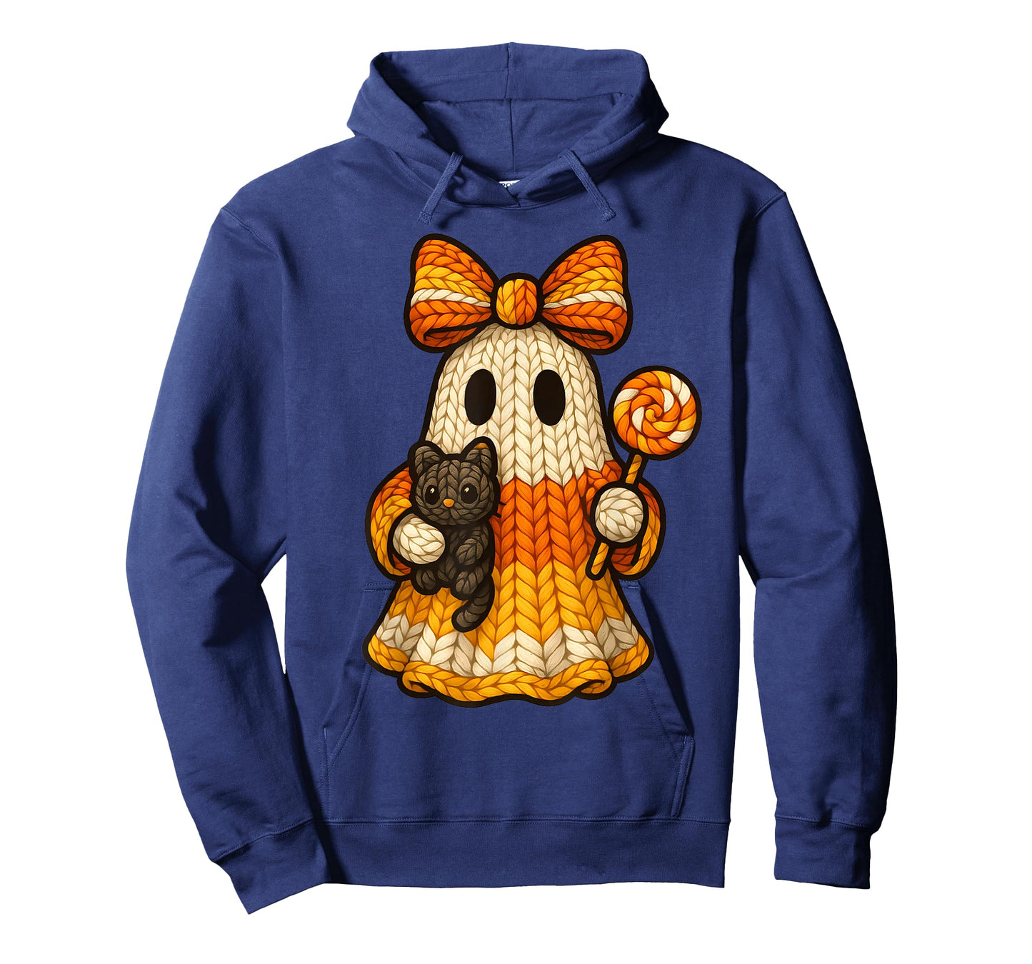 Ghost Coquette Black Cat Knitting Crocheting Yarn Halloween T-Shirt