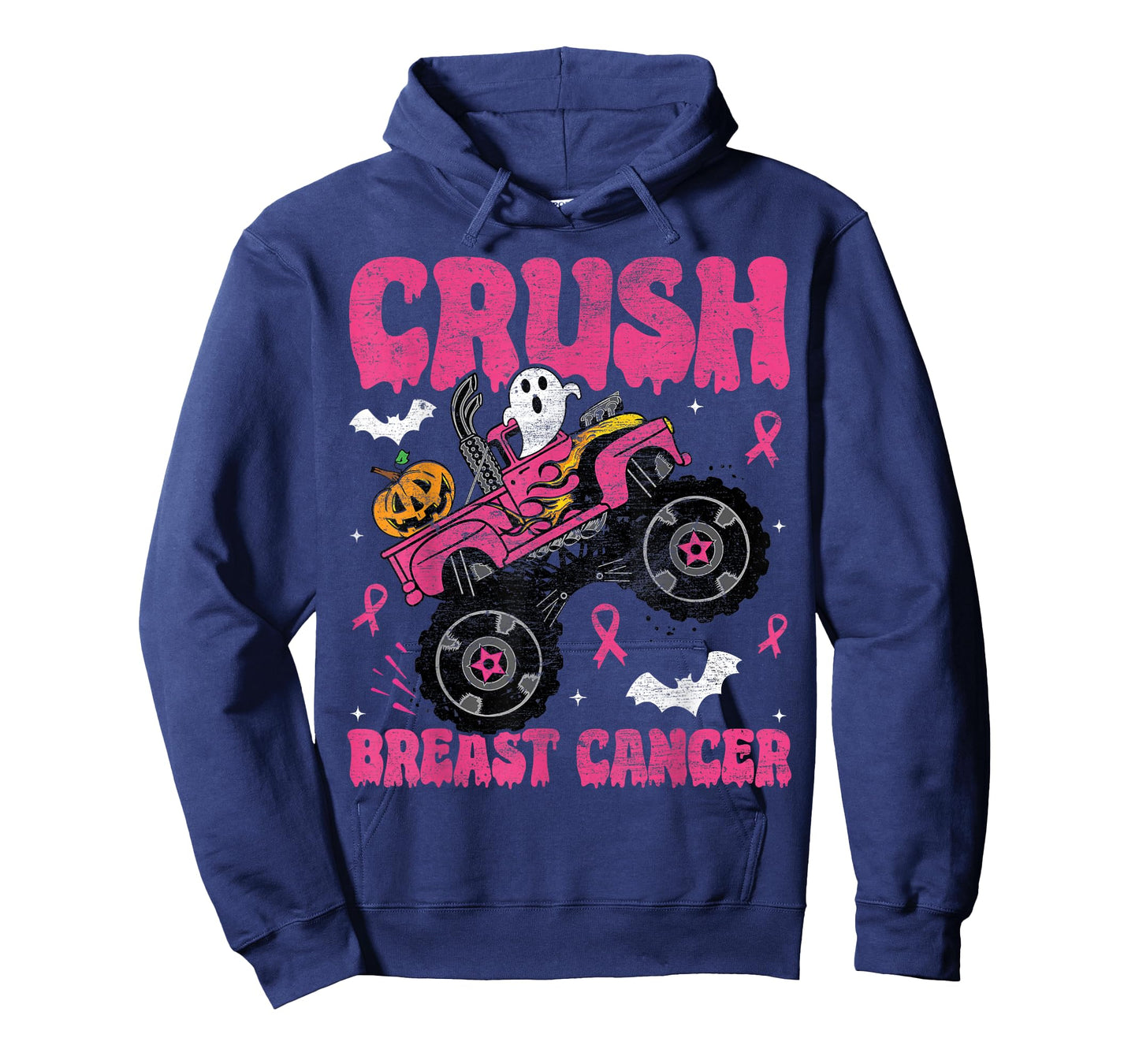 Crush Breast Cancer Awareness Monster Truck Halloween kids T-Shirt