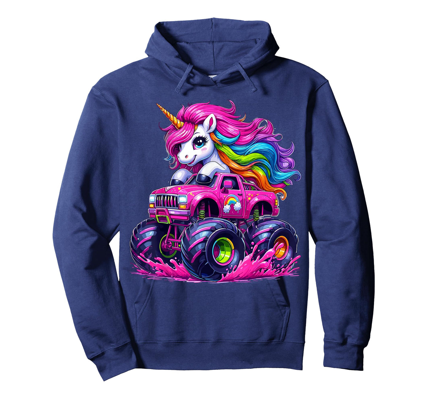 Unicorn Riding Monster Truck T-Shirt