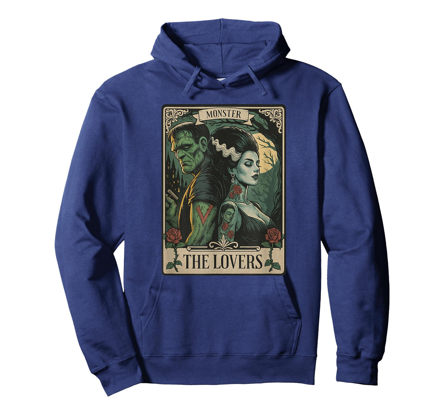 Monster Lovers Tarot Card Gothic Frankenstein Halloween T-Shirt