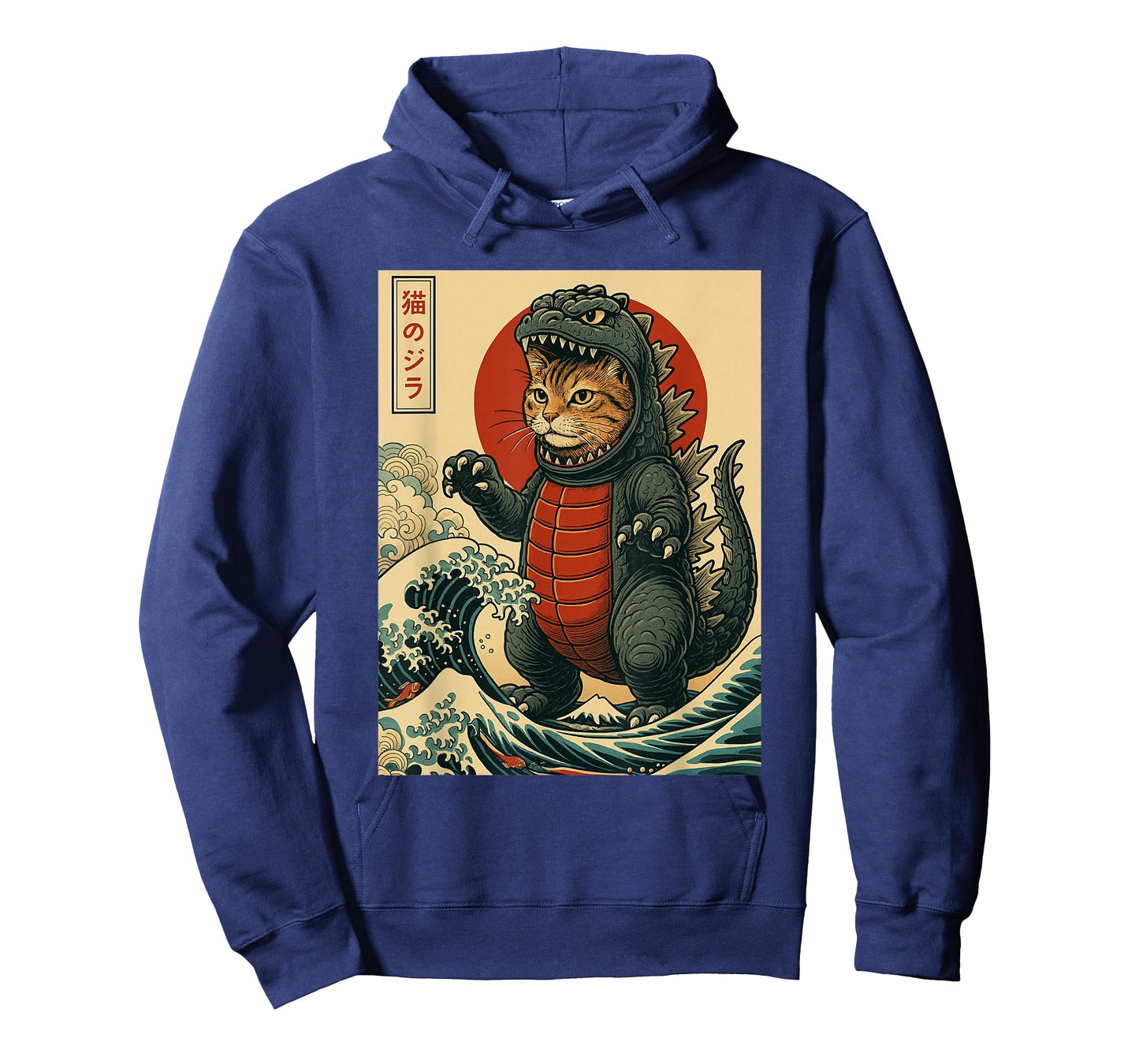 Catzilla Design Japanese Art Cat Graphic Men Women Cat Zilla T-Shirt