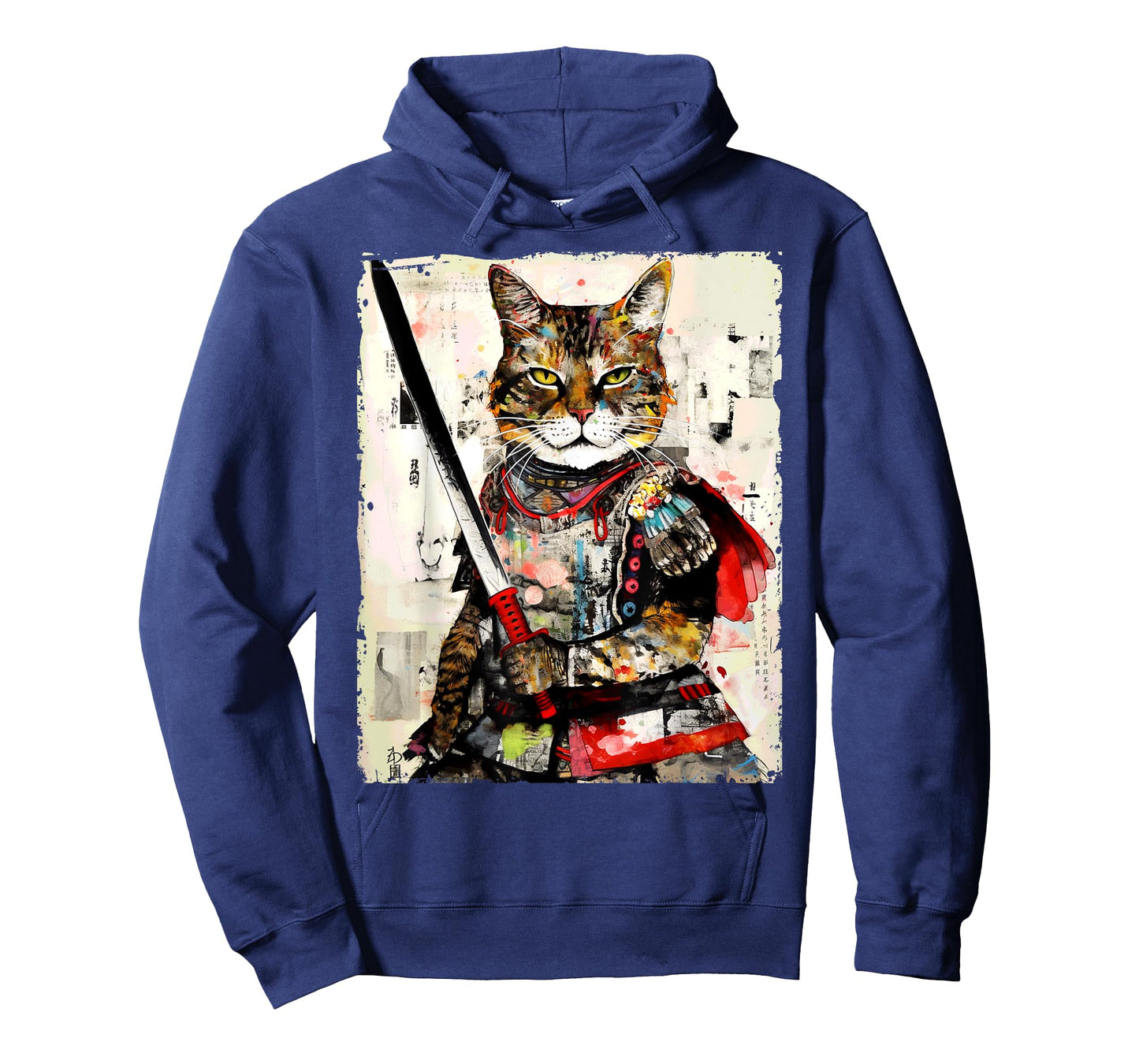 Vintage samurai cat tee Japanese ninja urban art graphic Men Women Girls Kids T-Shirt