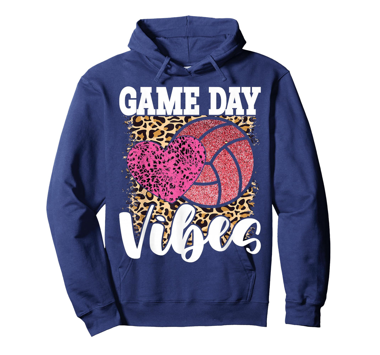 Game Day Volleyball Leopard Print Women Ladies Volleyball T-Shirt
