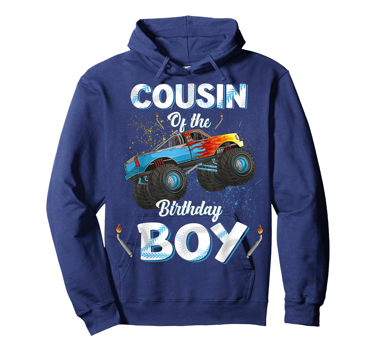 Cousin Of The Birthday Boy Monster Truck Bday Women Men Kids T-Shirt