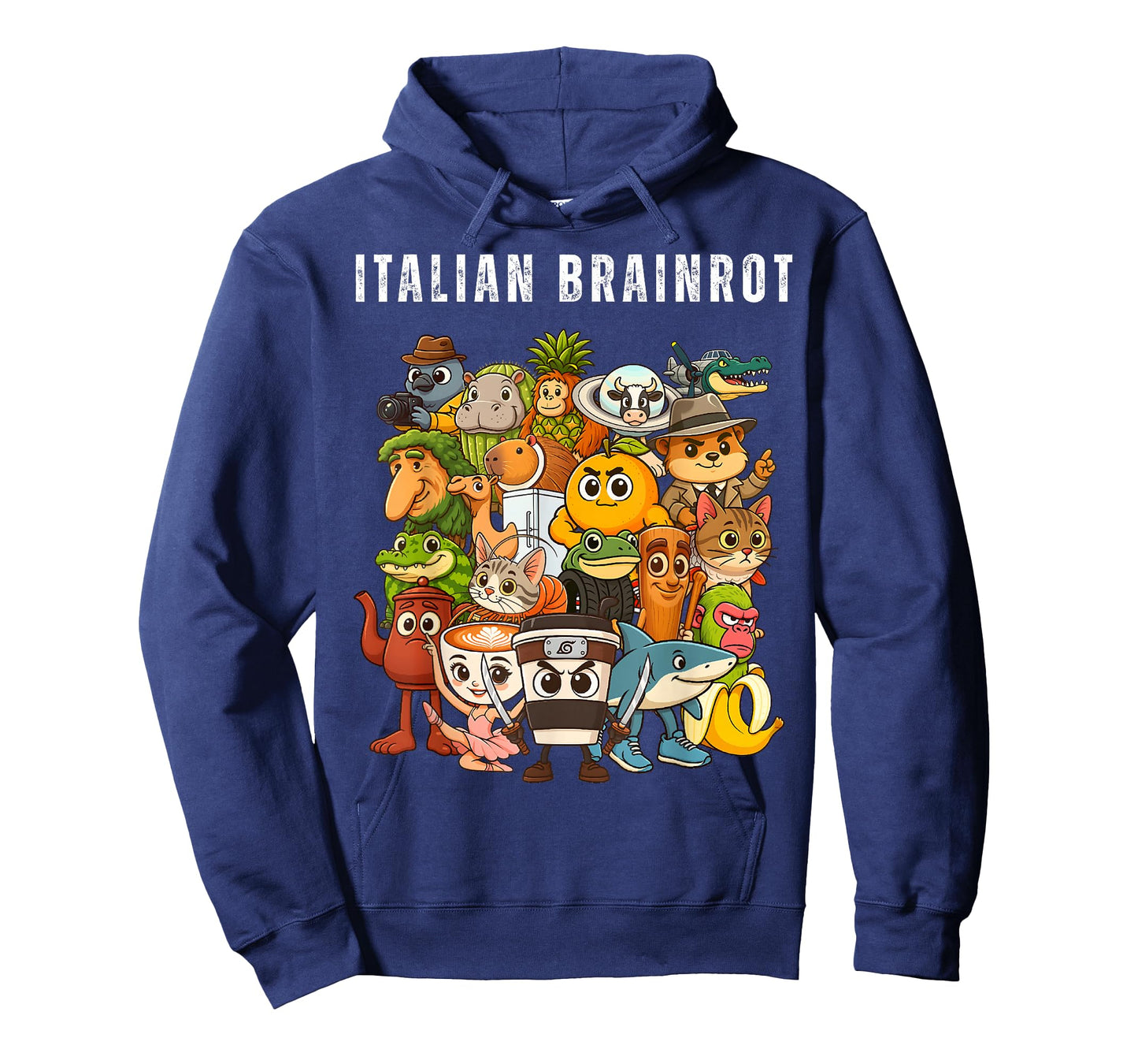 Italian Brainrot Meme Characters Cute Anime Pastel Art Kids T-Shirt
