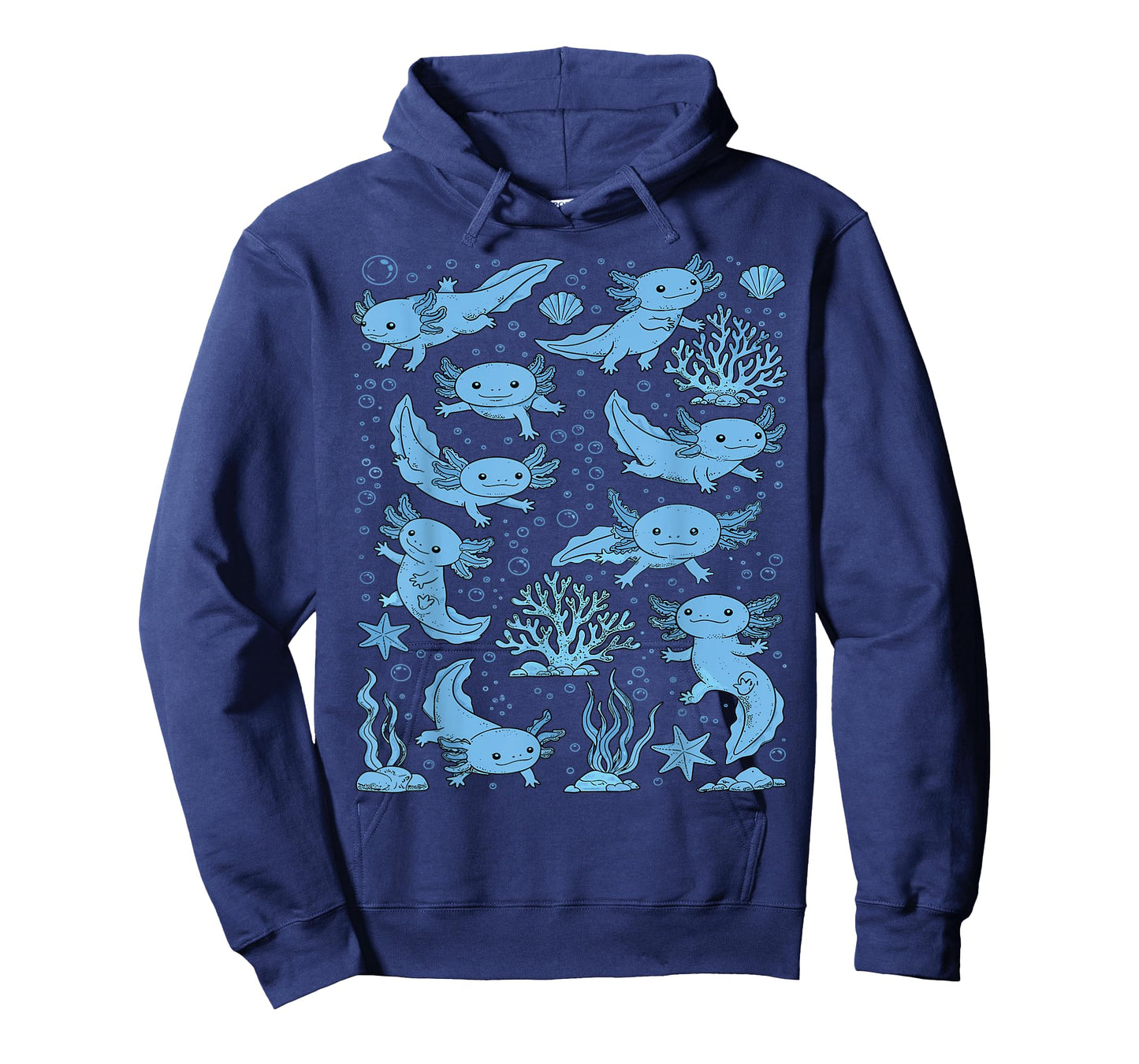 Kawaii Axolotl Underwater Sea Life Ocean T-Shirt