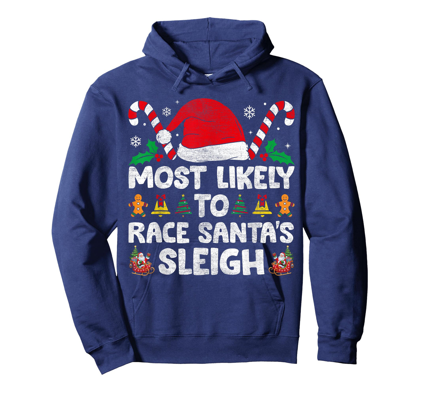 Most Likely To Race Santa's Sleigh Christmas Family Matching T-Shirt