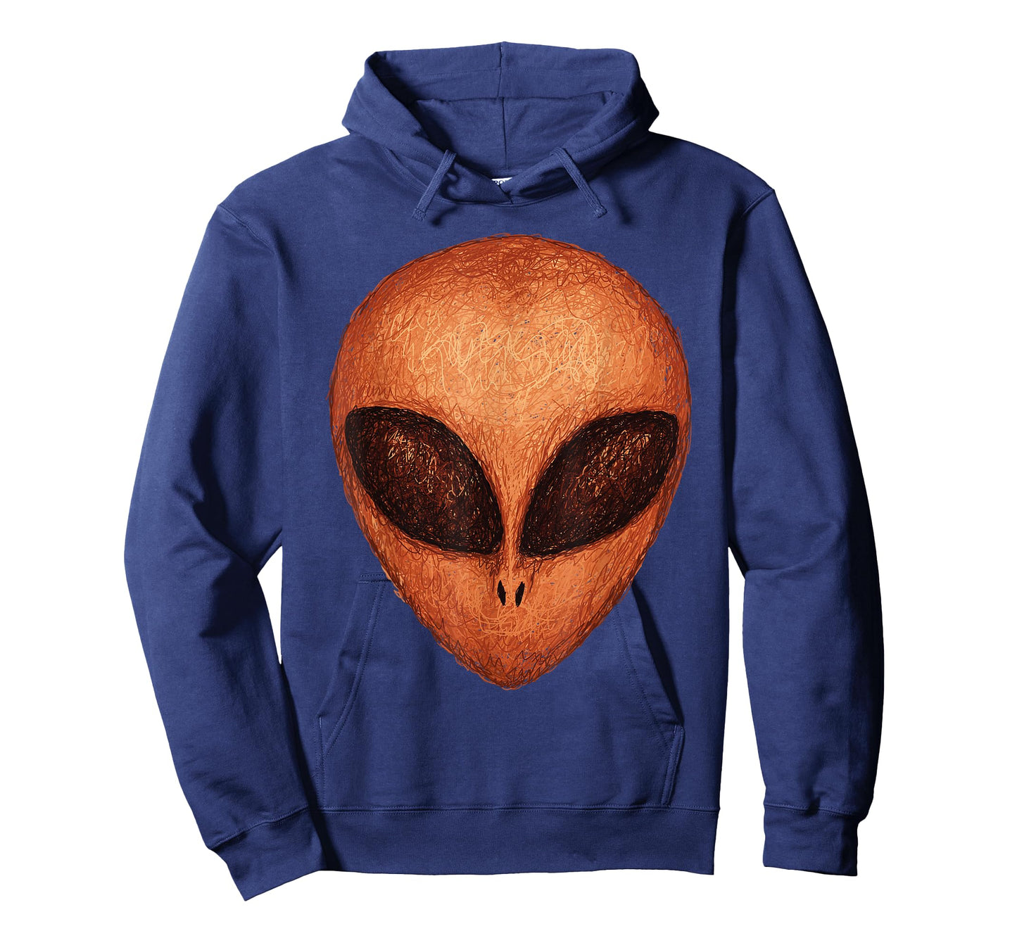 Huge Brown Alien Head Artsy Artistic Design Style UFO T-Shirt