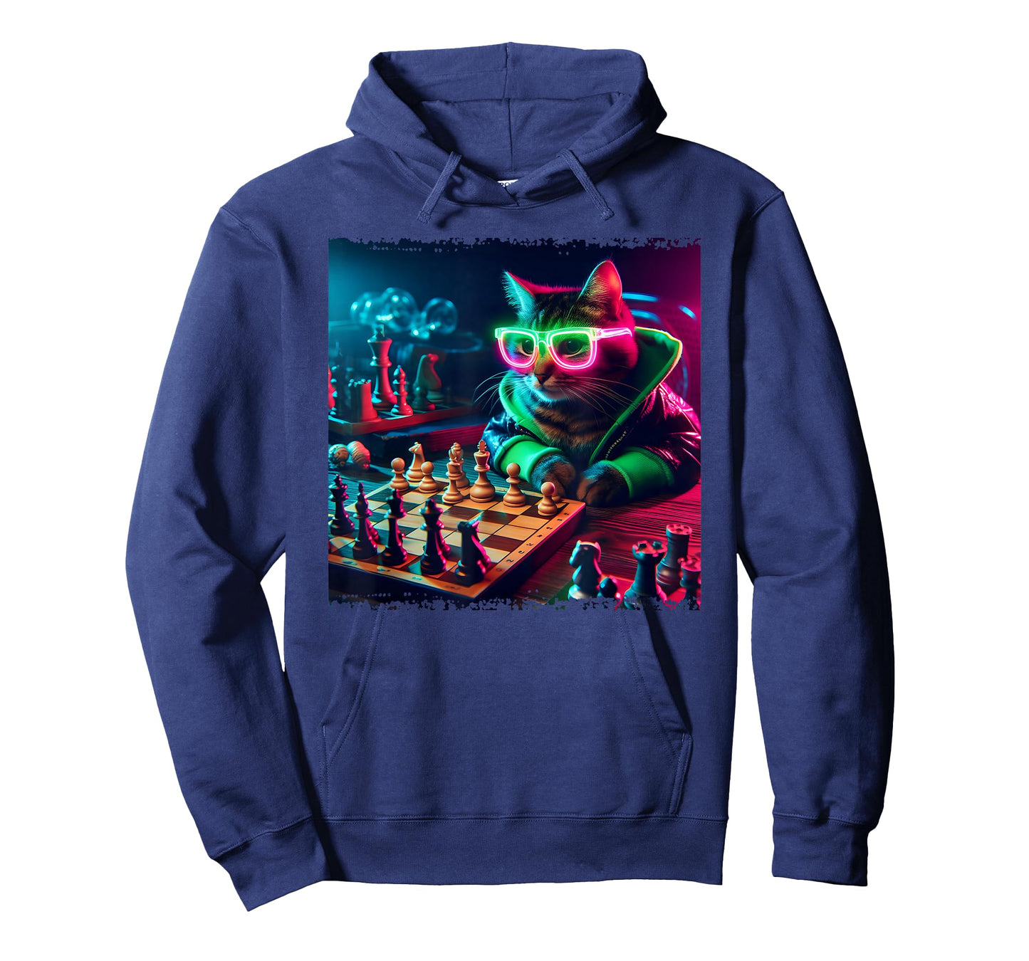 Stylish Cat Playing Chess T-Shirt