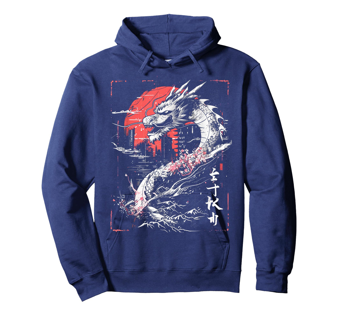 Anime Japanese Goth Cyberpunk City Dragon Art Mythology T-Shirt