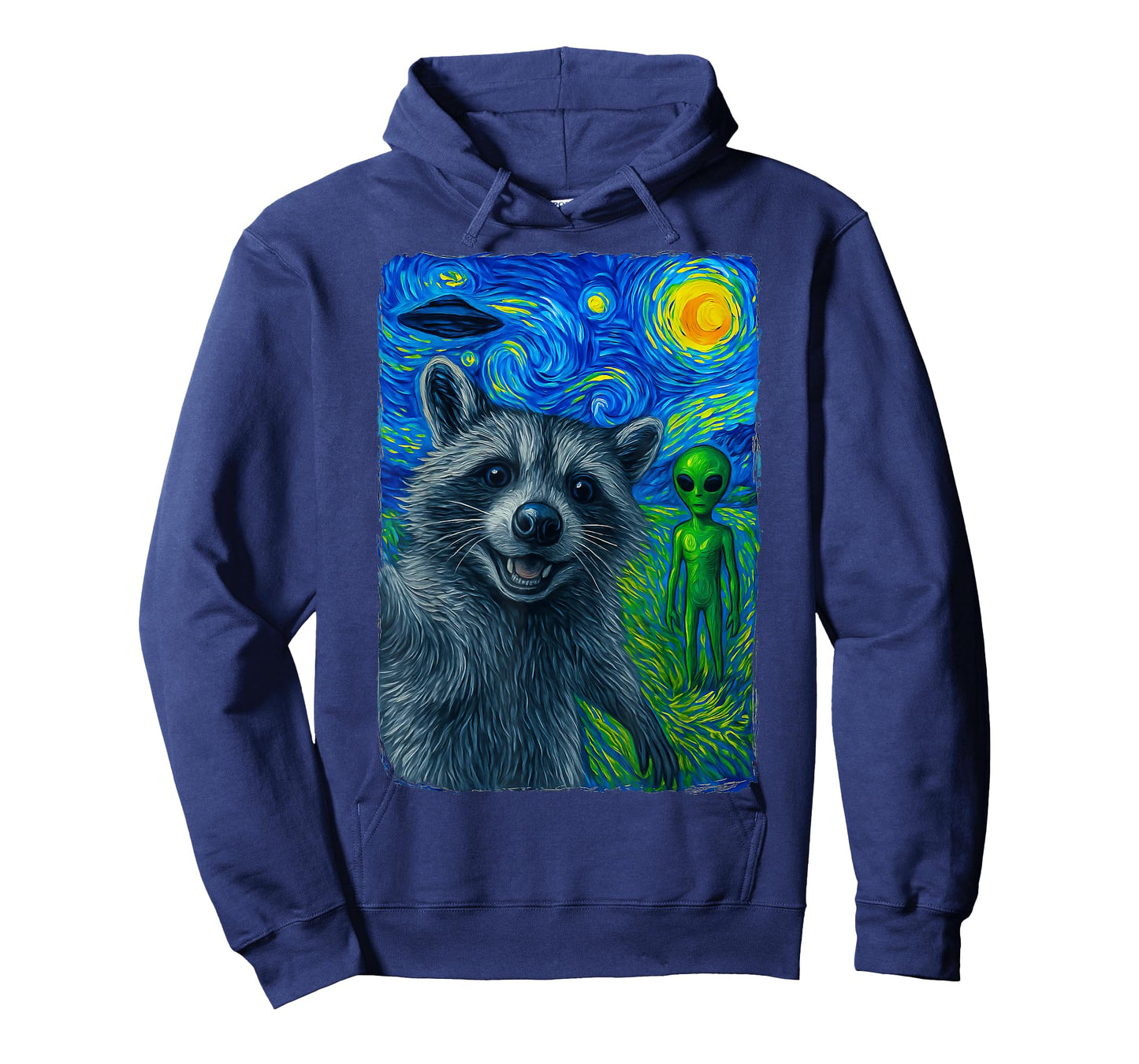Raccoon Alien UFO Selfie T-Shirt