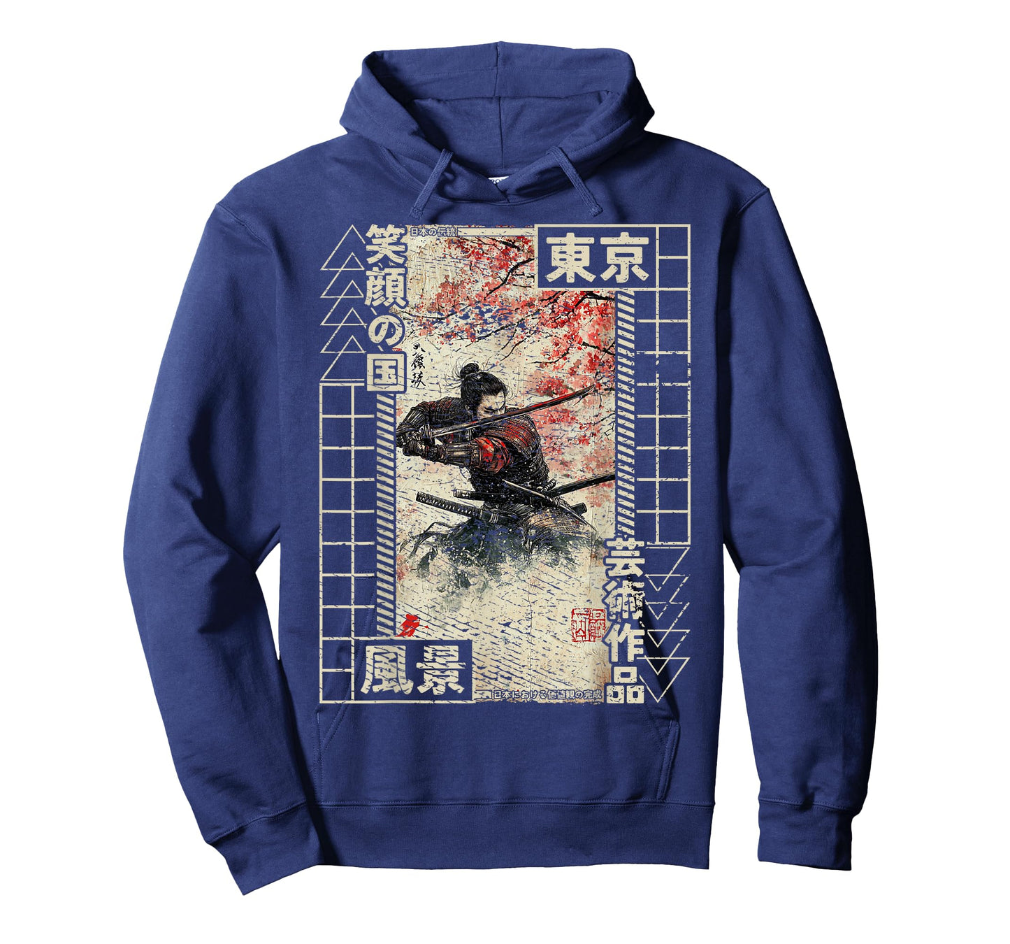 Samurai Men Traditional Japanese Woodblock Ukiyo-e Anime T-Shirt