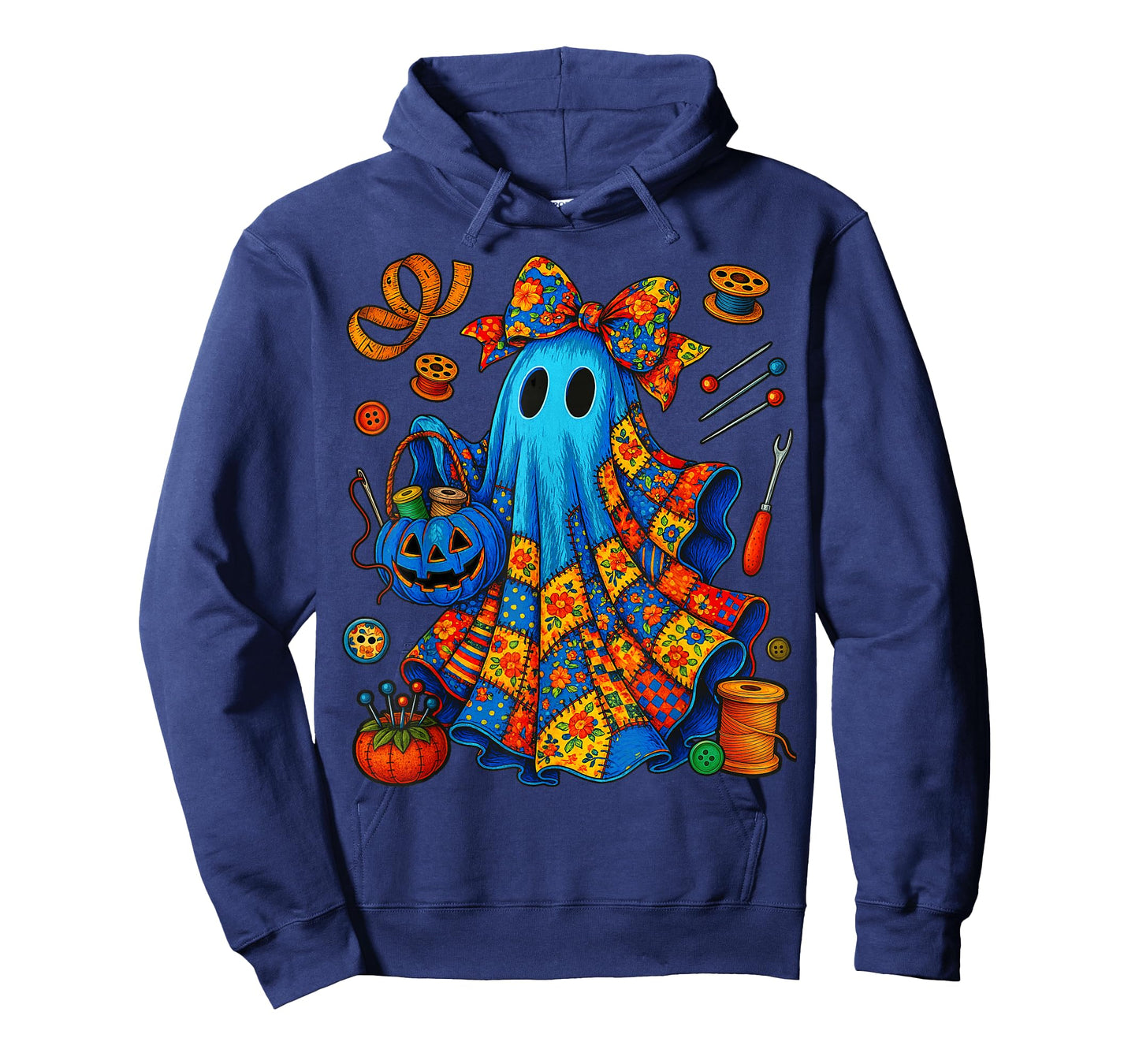 Halloween Boo Ghost Patchwork Quilter Quilting Sewing Womens T-Shirt