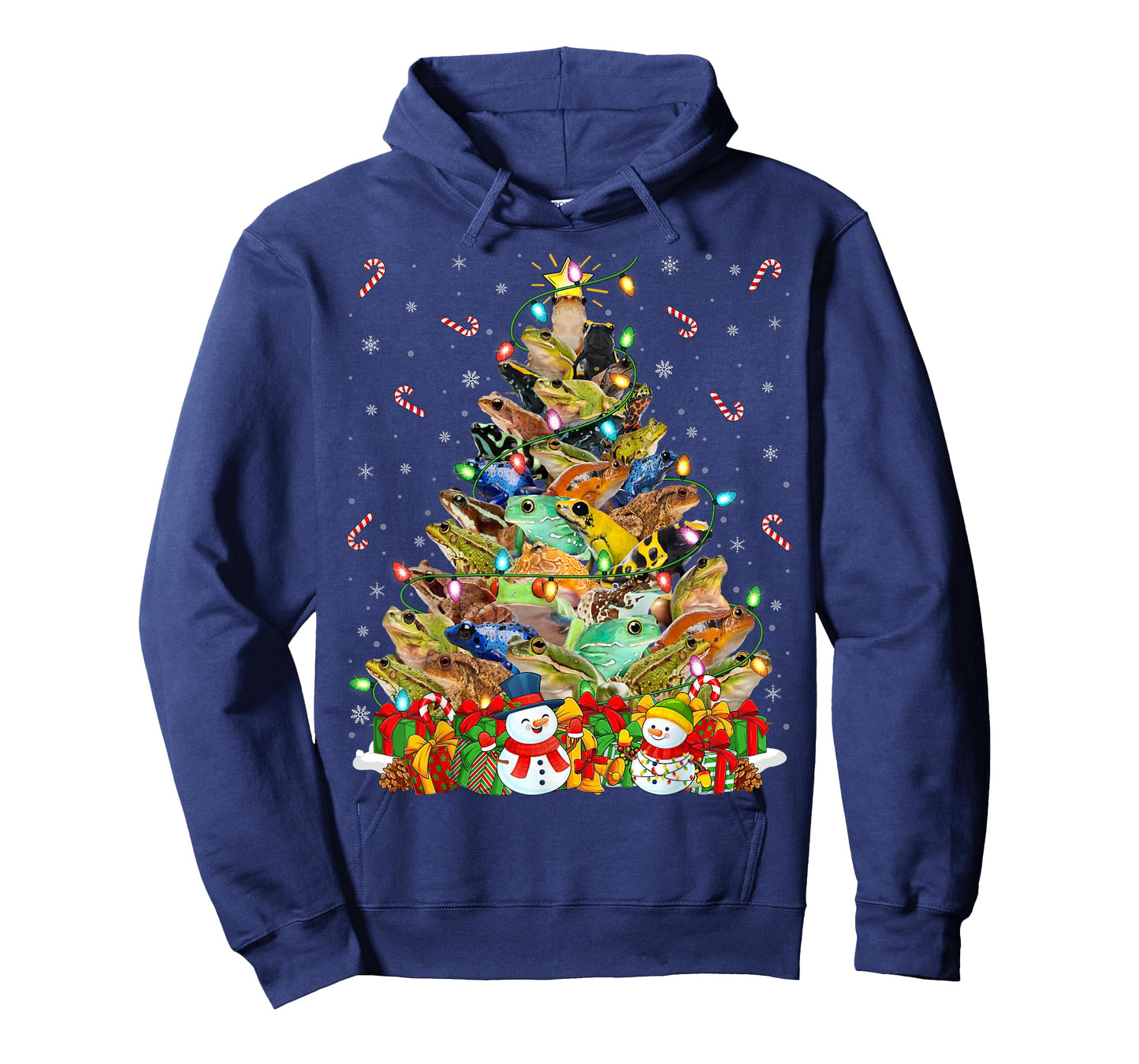 Frog Xmas Lighting Santa Frog Christmas Tree T-Shirt