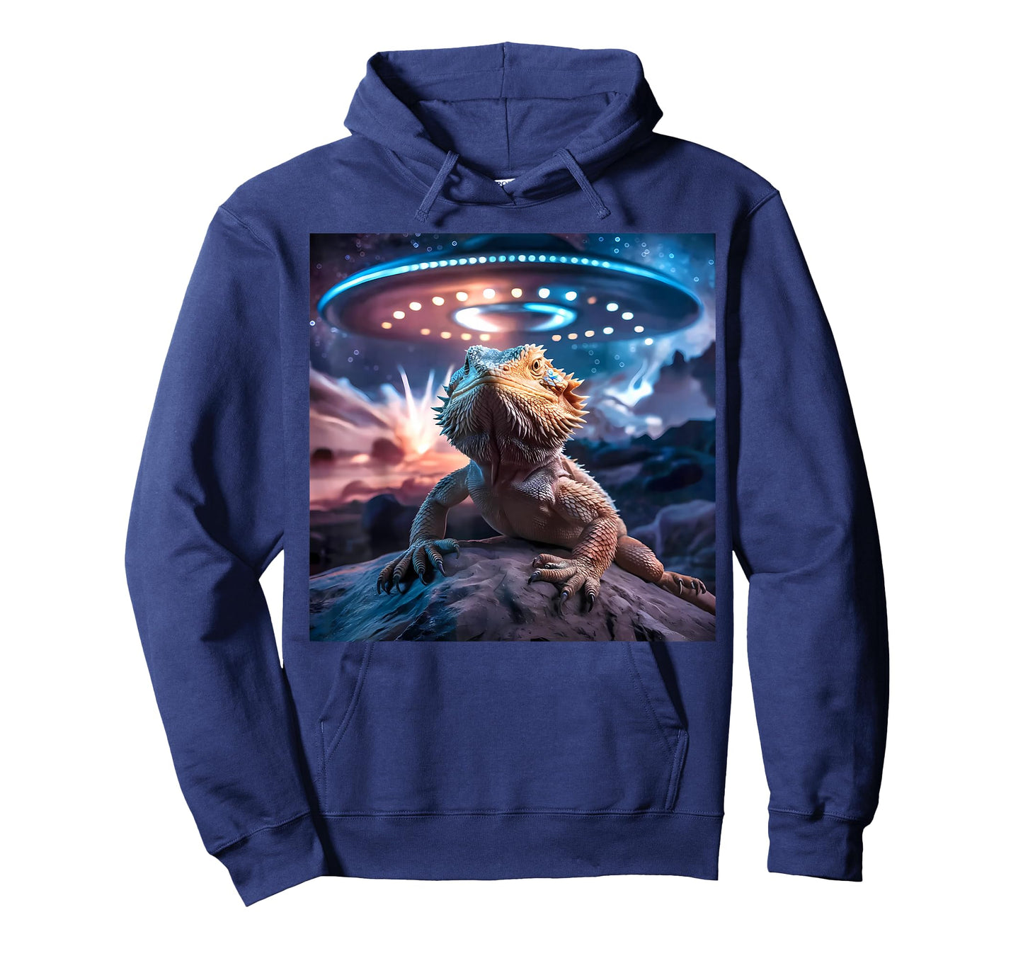 Bearded Dragon UFO Alien Graphic T-Shirt