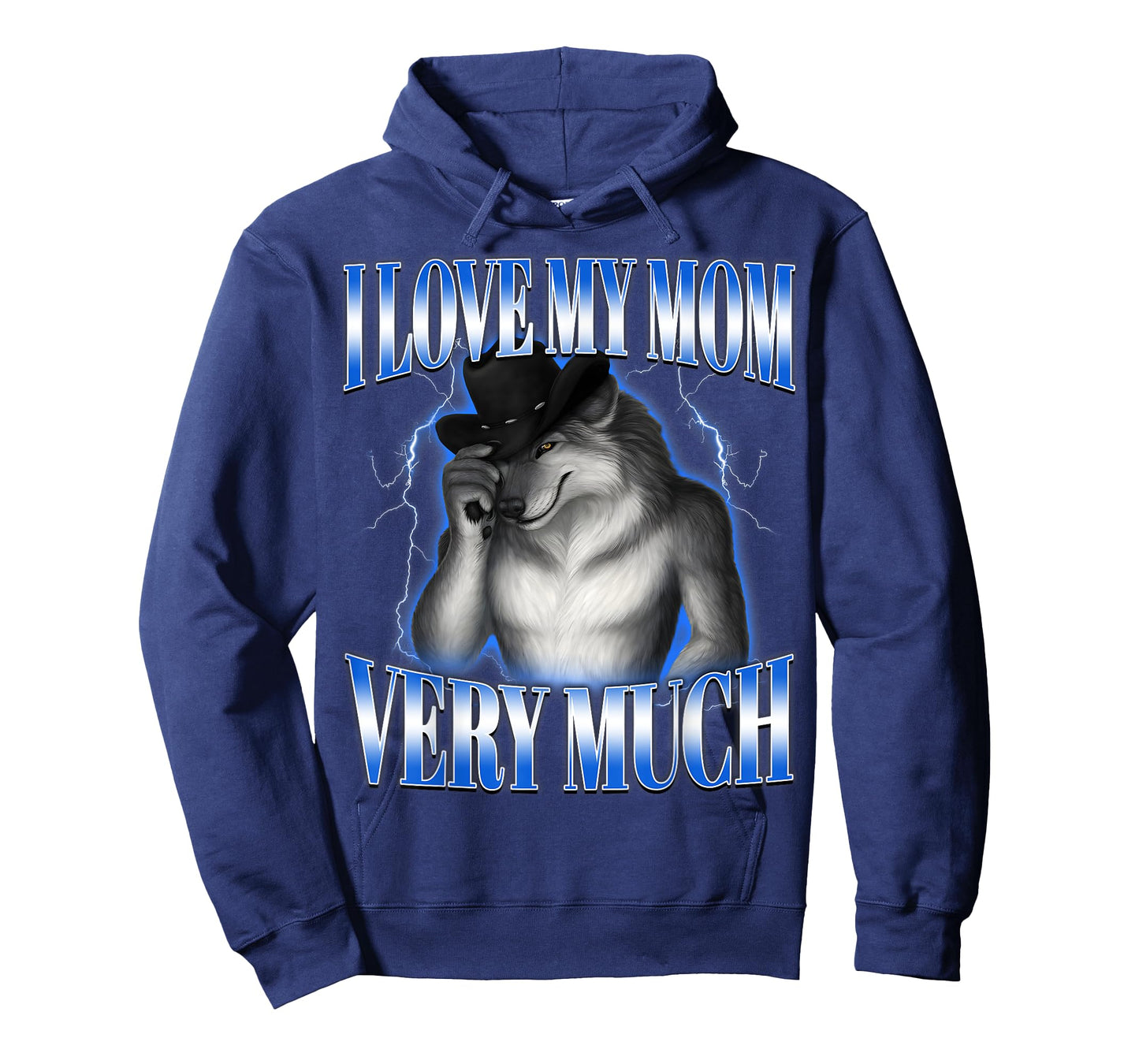 Alpha Wolf Meme Saying I Love My Mom Very Much Gen-Z Humor T-Shirt