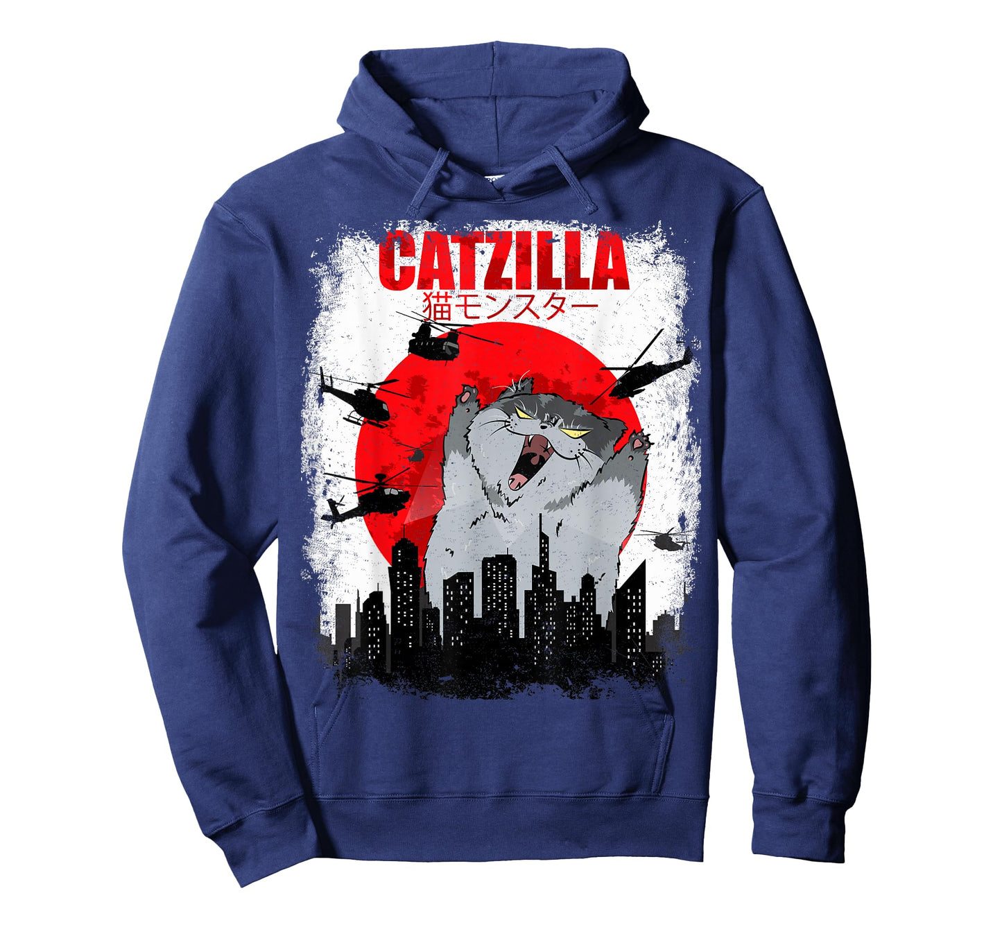 Kawaii Catzilla Japanese for Men Women Kids Funny Anime Cat T-Shirt