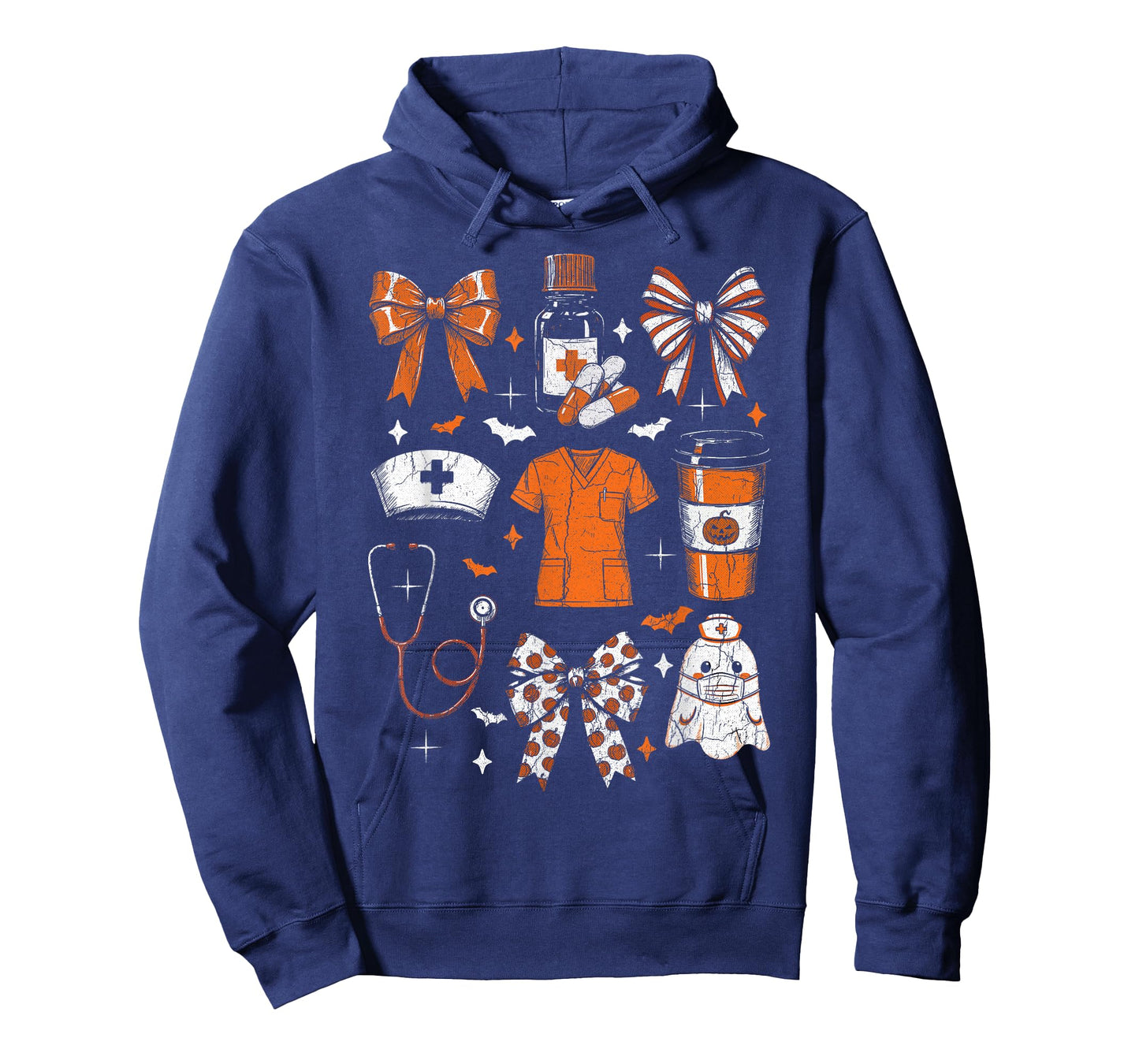 Halloween Nurse Ghost Coquette Bow Medical Scrubs Coffee Cup T-Shirt