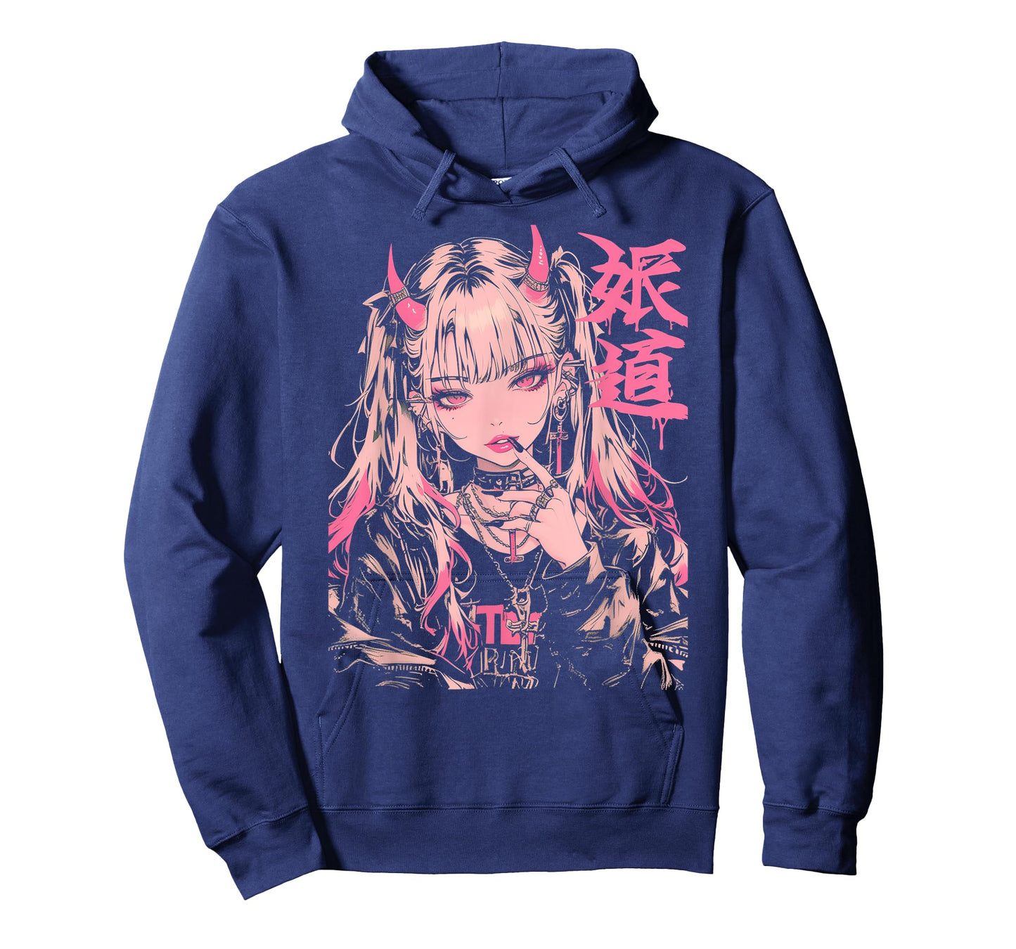 Goth Grunge Demon Anime Girl Waifu Horror Alt Aesthetic T-Shirt