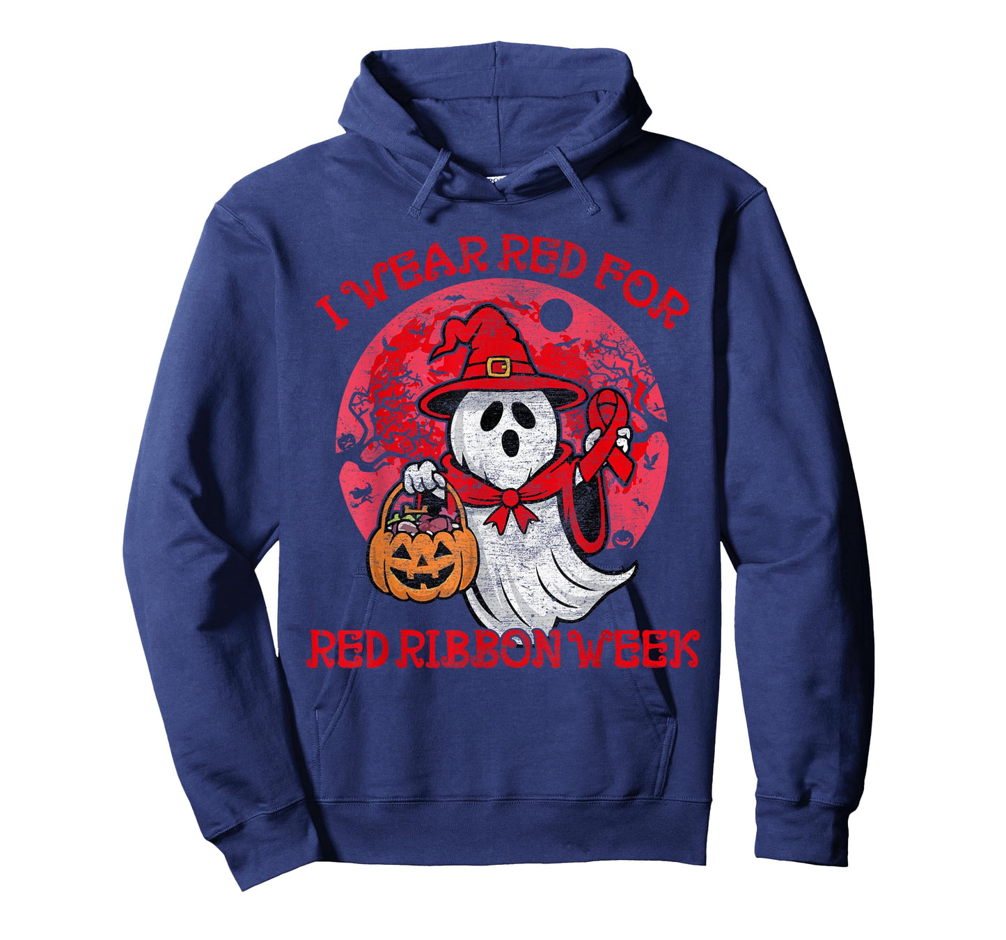 In October We Wear Red Halloween Red Ribbon Week Awareness T-Shirt