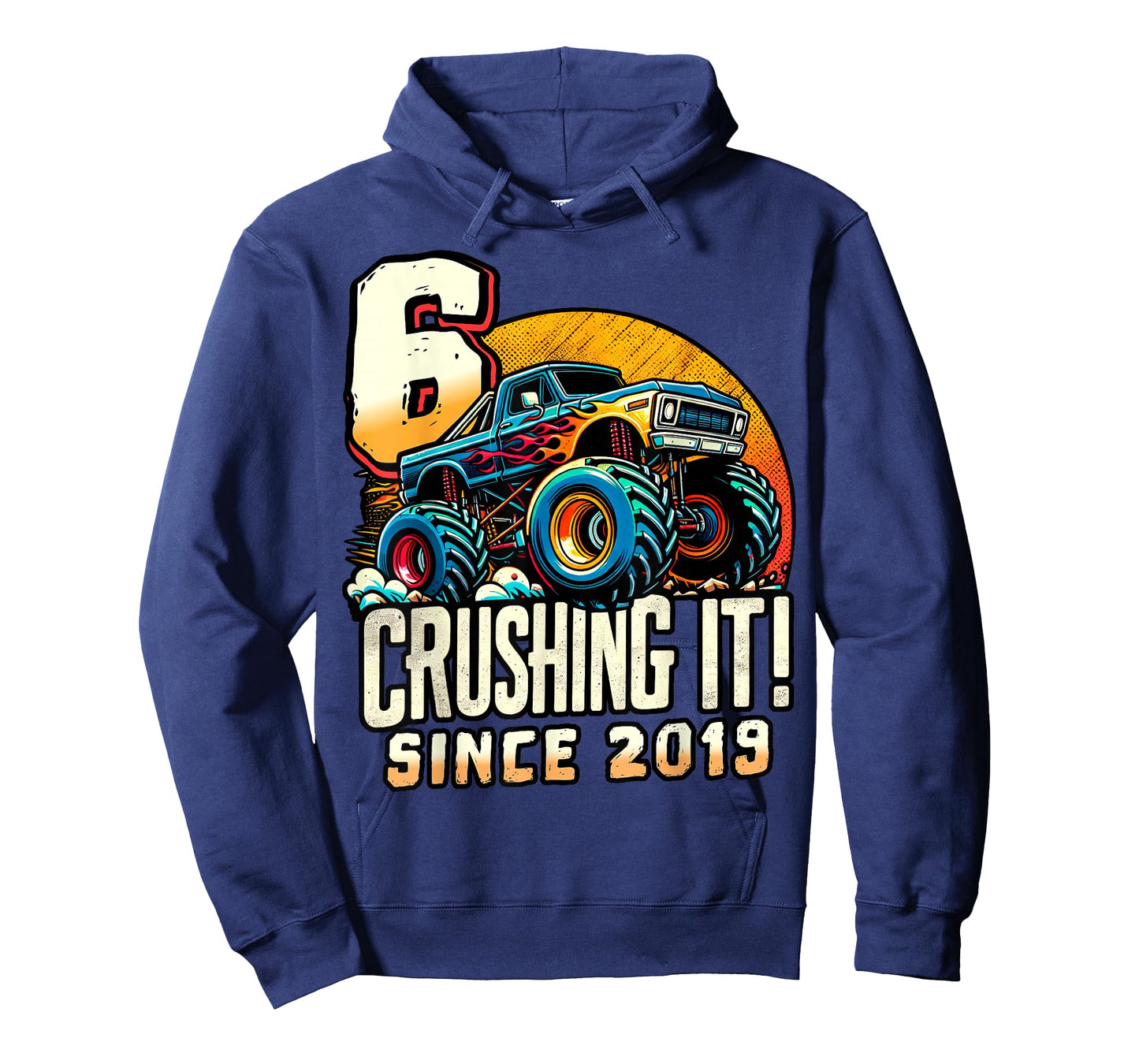 Birthday Monster Truck 6 year Old Boys 6th Party Born 2019 T-Shirt