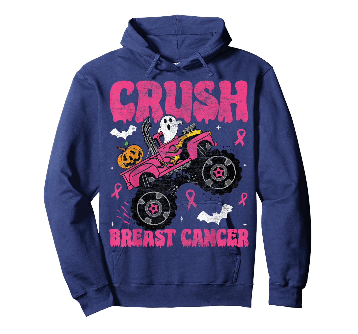 Crush Breast Cancer Awareness Monster Truck Halloween kids T-Shirt