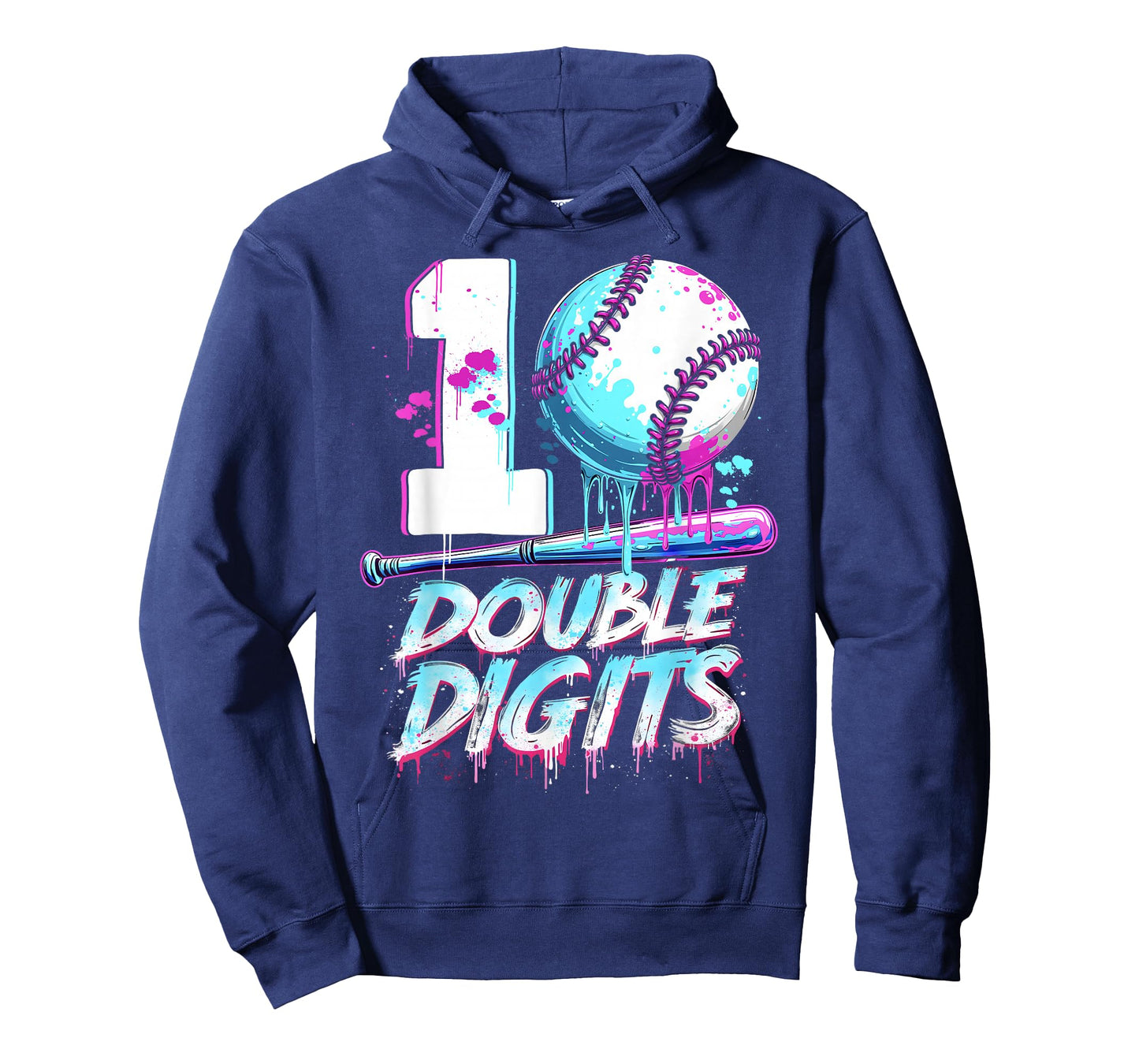 Baseball 10 Years Old Birthday Double Digits 10 Birthday Boy T-Shirt