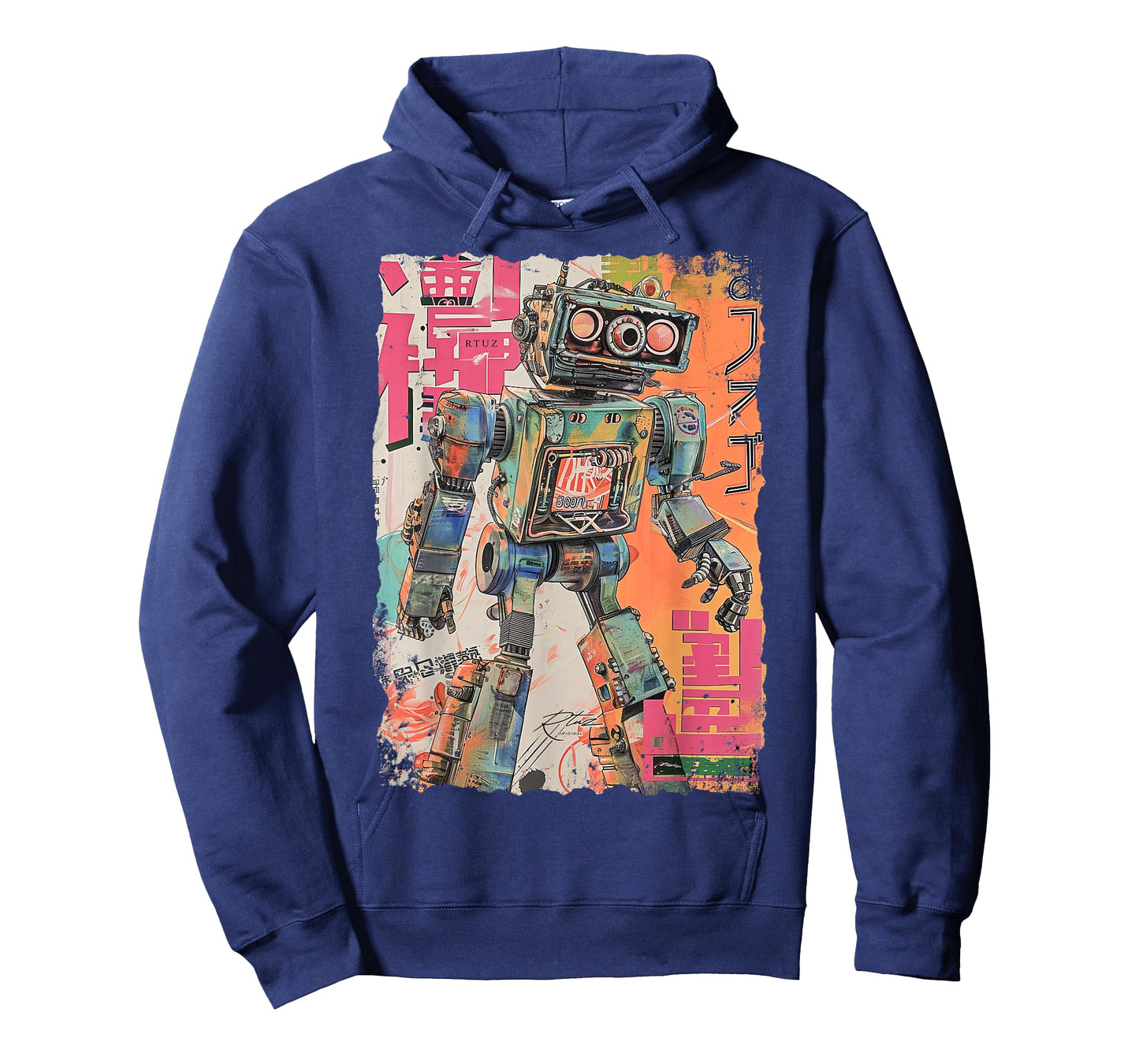 Hip Hop Y2K Vintage Hipster Edgy Urban Streetwear Robot T-Shirt
